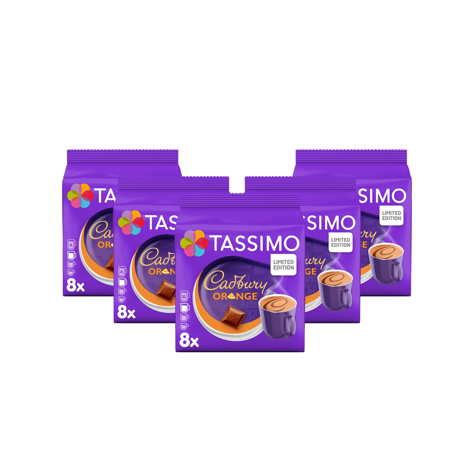 Tassimo Cadbury Orange Hot Chocolate Pods - Pack of 5 (40 Total Drinks)