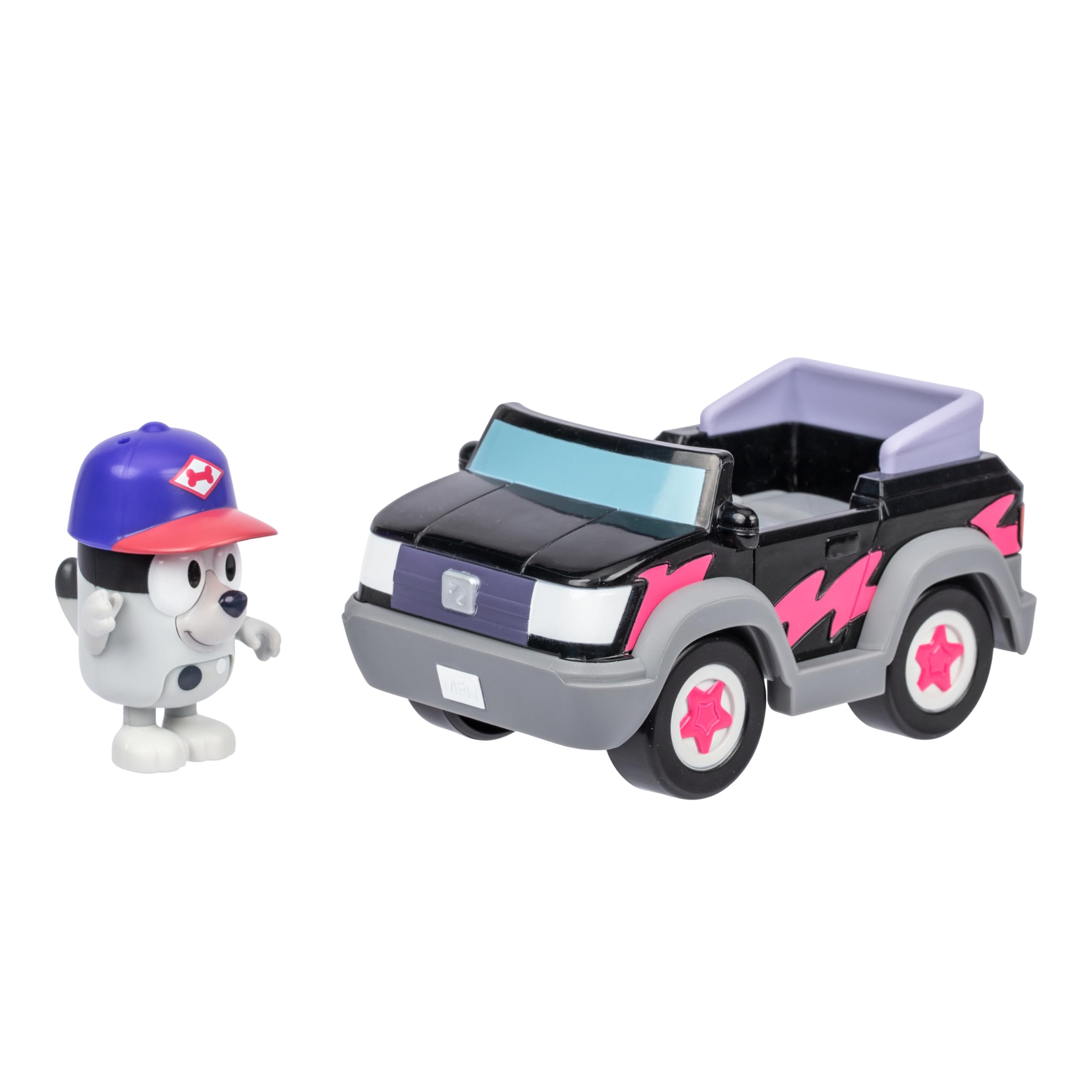 Bluey Pizza Girls Car with Muffin Figure - Vehicle Playset for Kids 3+