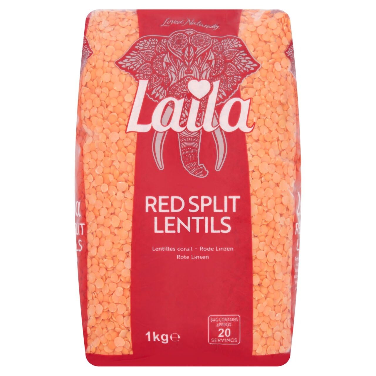 Laila – Rote Linsen, 1 kg (1er-Packung)