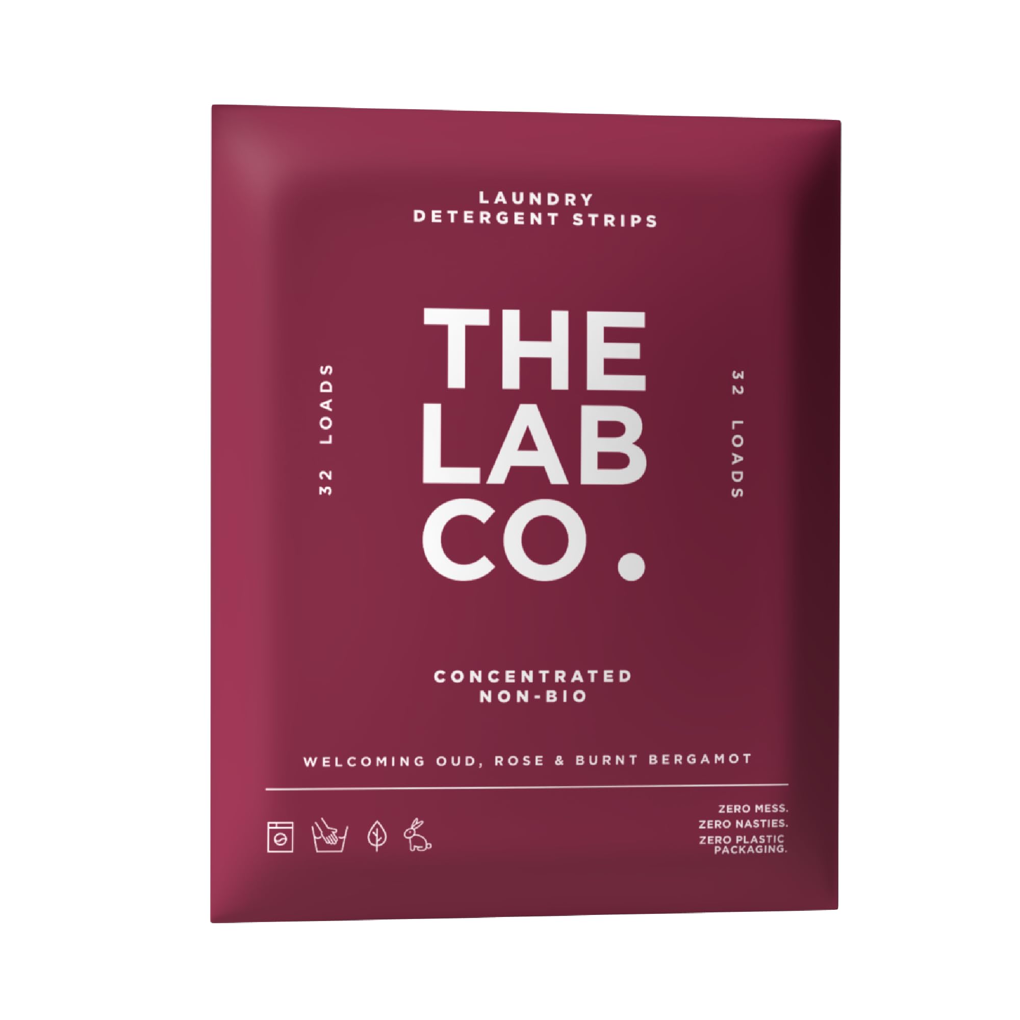 The Lab Co. - Waschmittelstreifen, Blätter, 32 Waschladungen, Öko, ultrakonzentriert