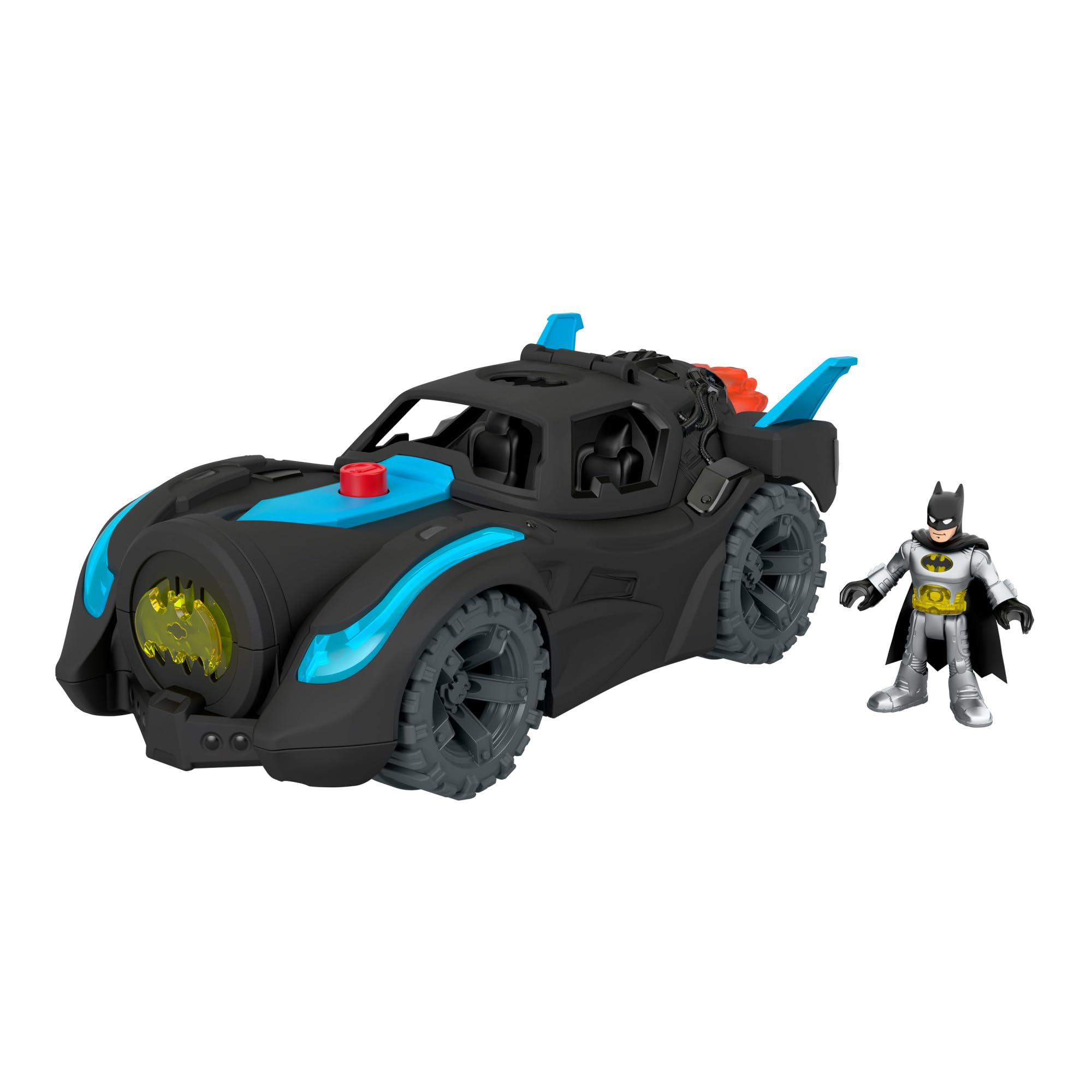 Fisher-Price Imaginext DC Super Friends Batmobile with Lights, Sounds & Projectile - Action Playset for Kids