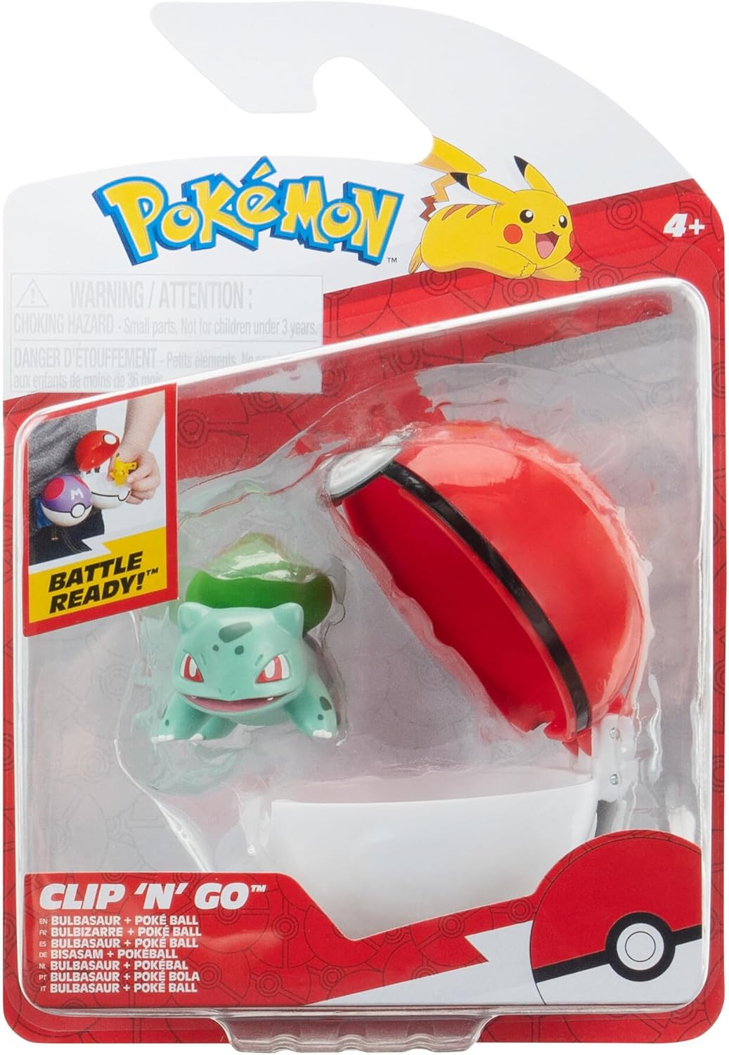 Pokémon Clip 'N' Go - Bulbasaur #1 with Poké Ball Action Figure Set