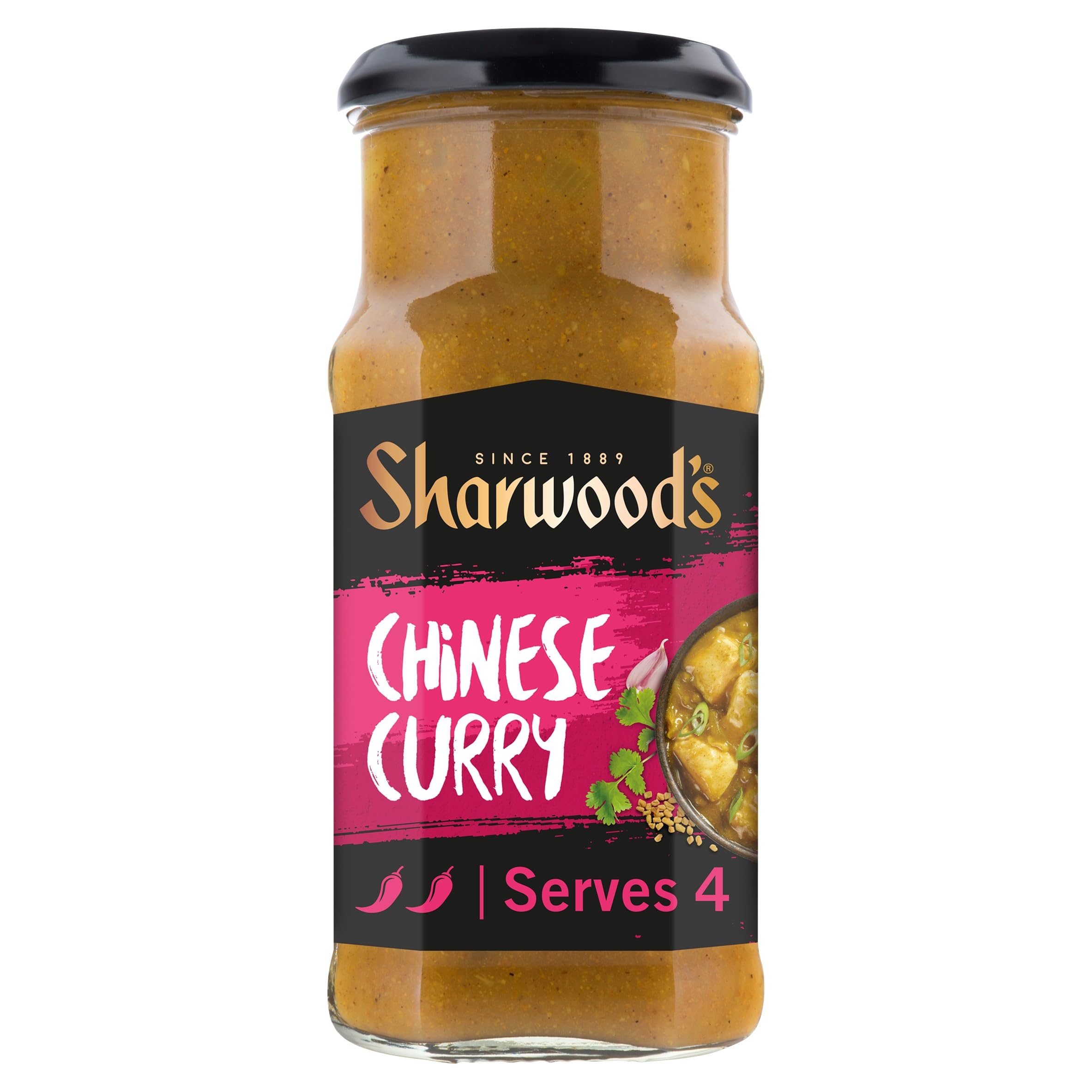Sharwood's Aromatische Chinesische Currysauce – Milde Kochsauce mit Zwiebeln und Knoblauch, 425 g