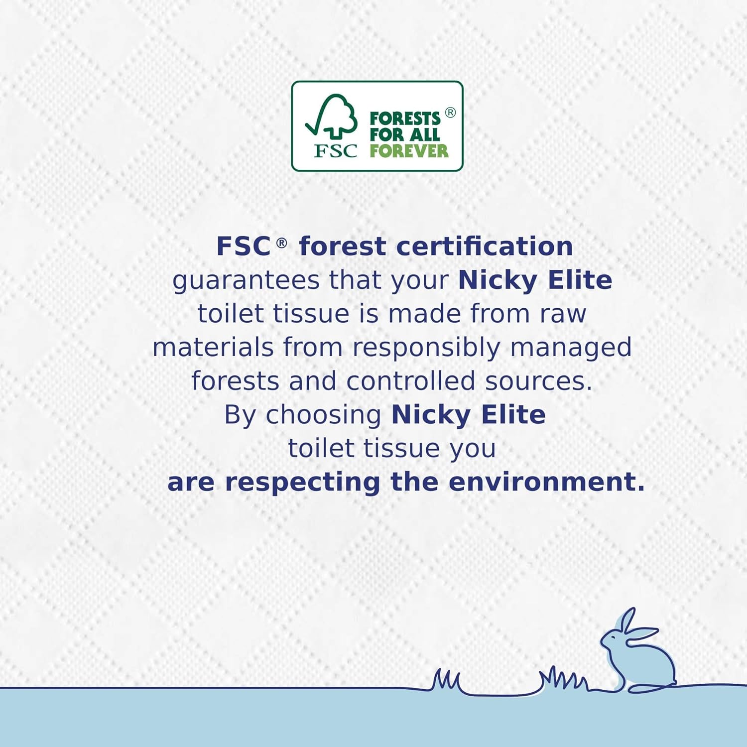 Nicky Elite Scented Toilet Tissue - 18 Rolls, 3-Ply Talc Fragrance, FSC-Certified