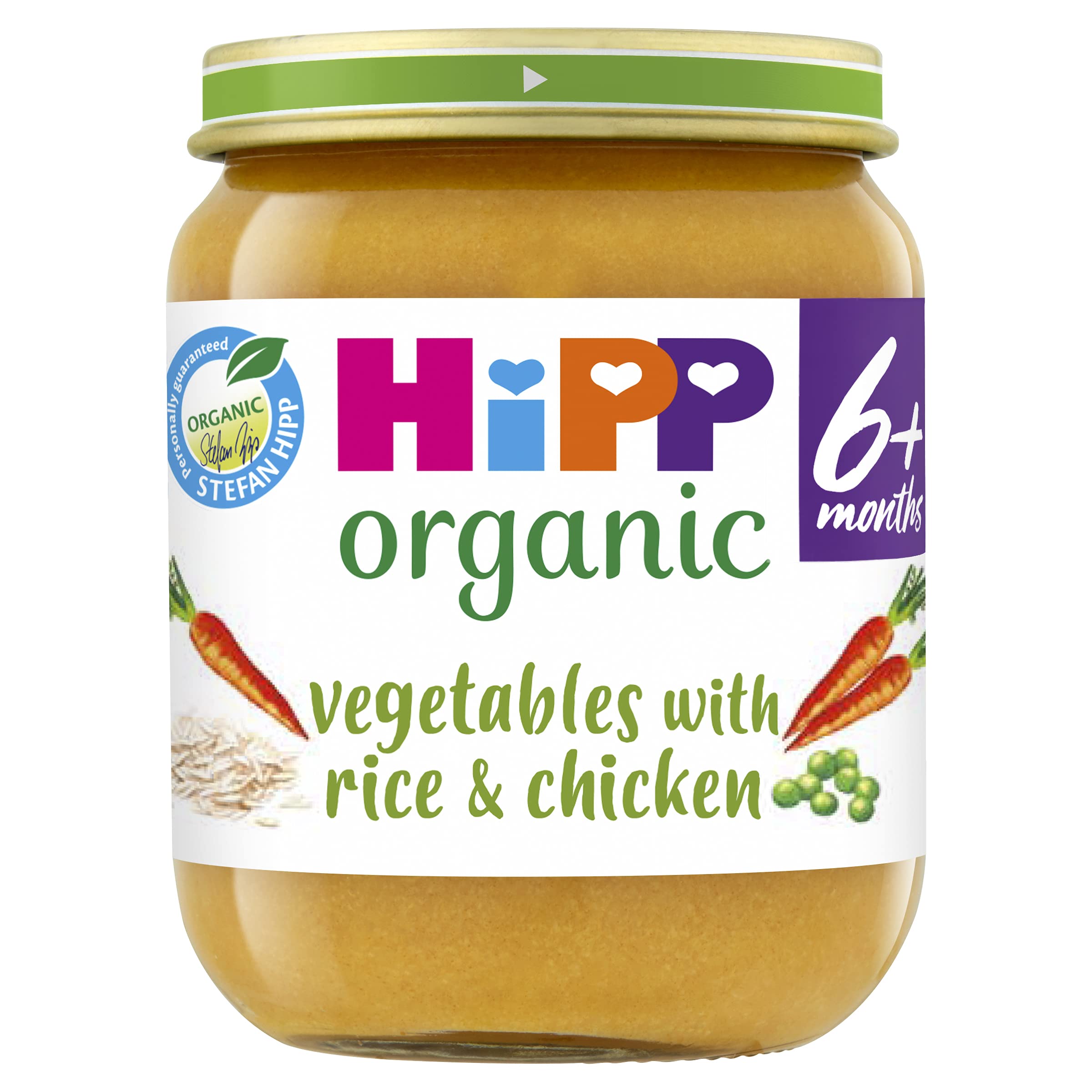 HiPP Organic Vegetables with Rice & Chicken Baby Food Jar 125g - 6+ Months