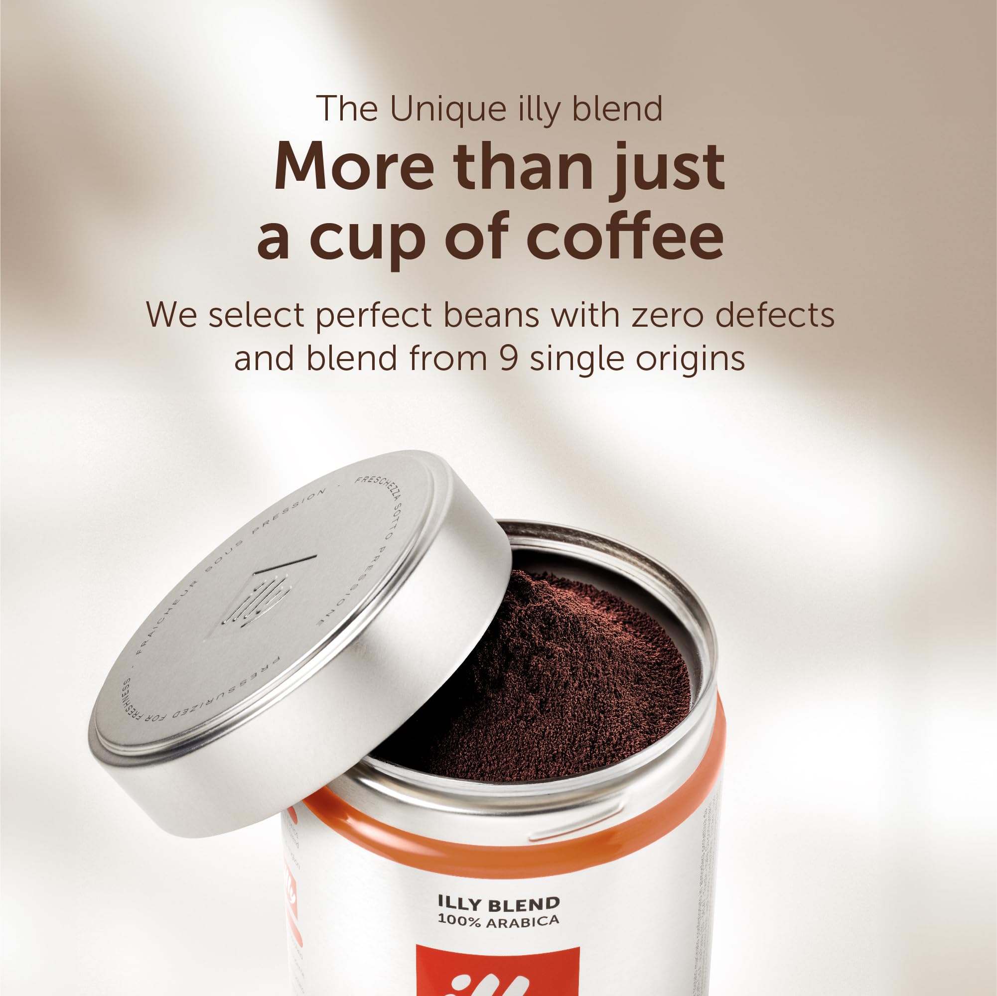 illy – Äthiopischer gemahlener Kaffee – Mittlere Röstung – 100 % Arabica – Single Origin – 125-g-Dose