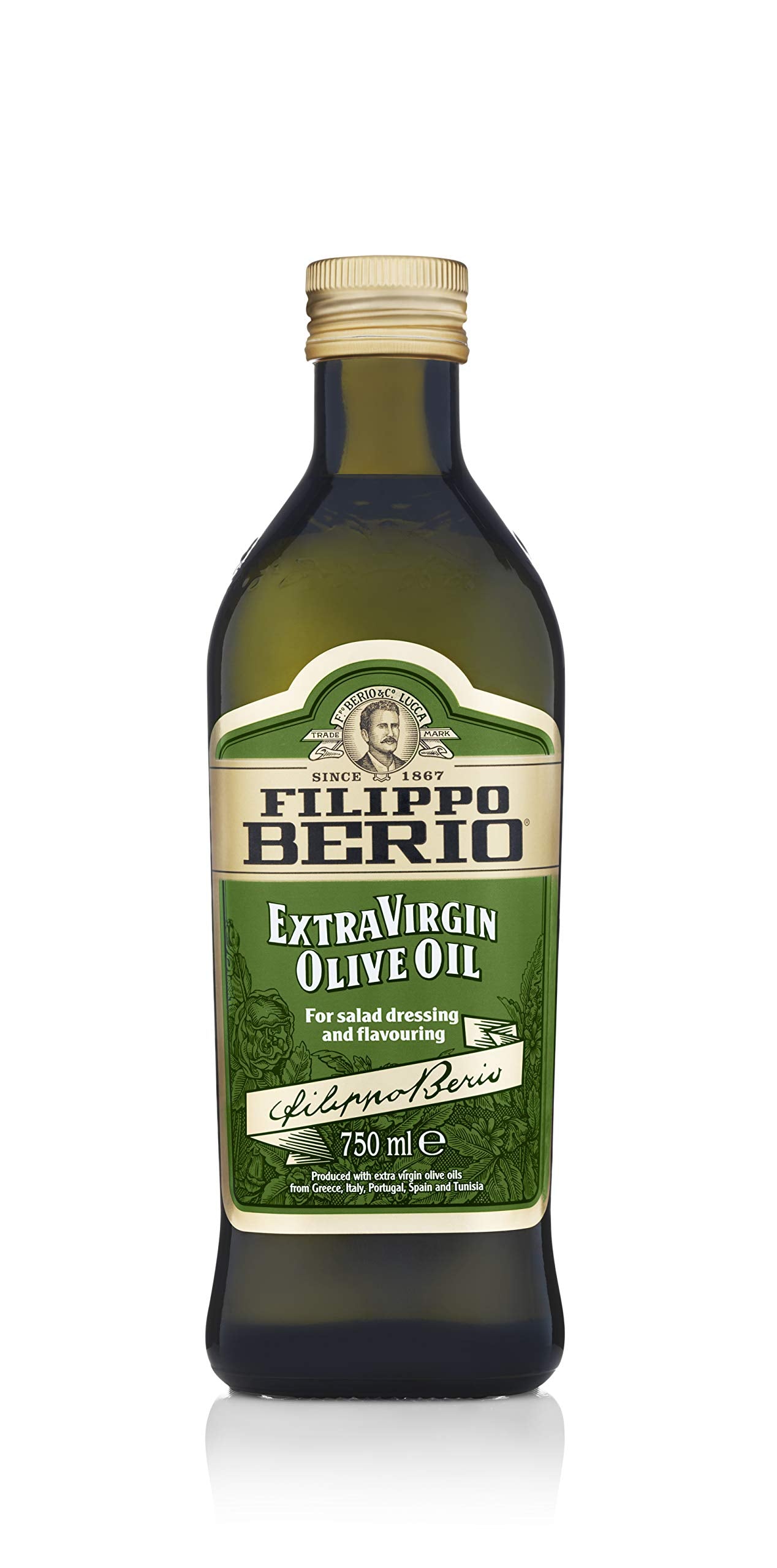 Filippo Berio Extra Virgin Olive Oil, Glass Bottle, 750ml