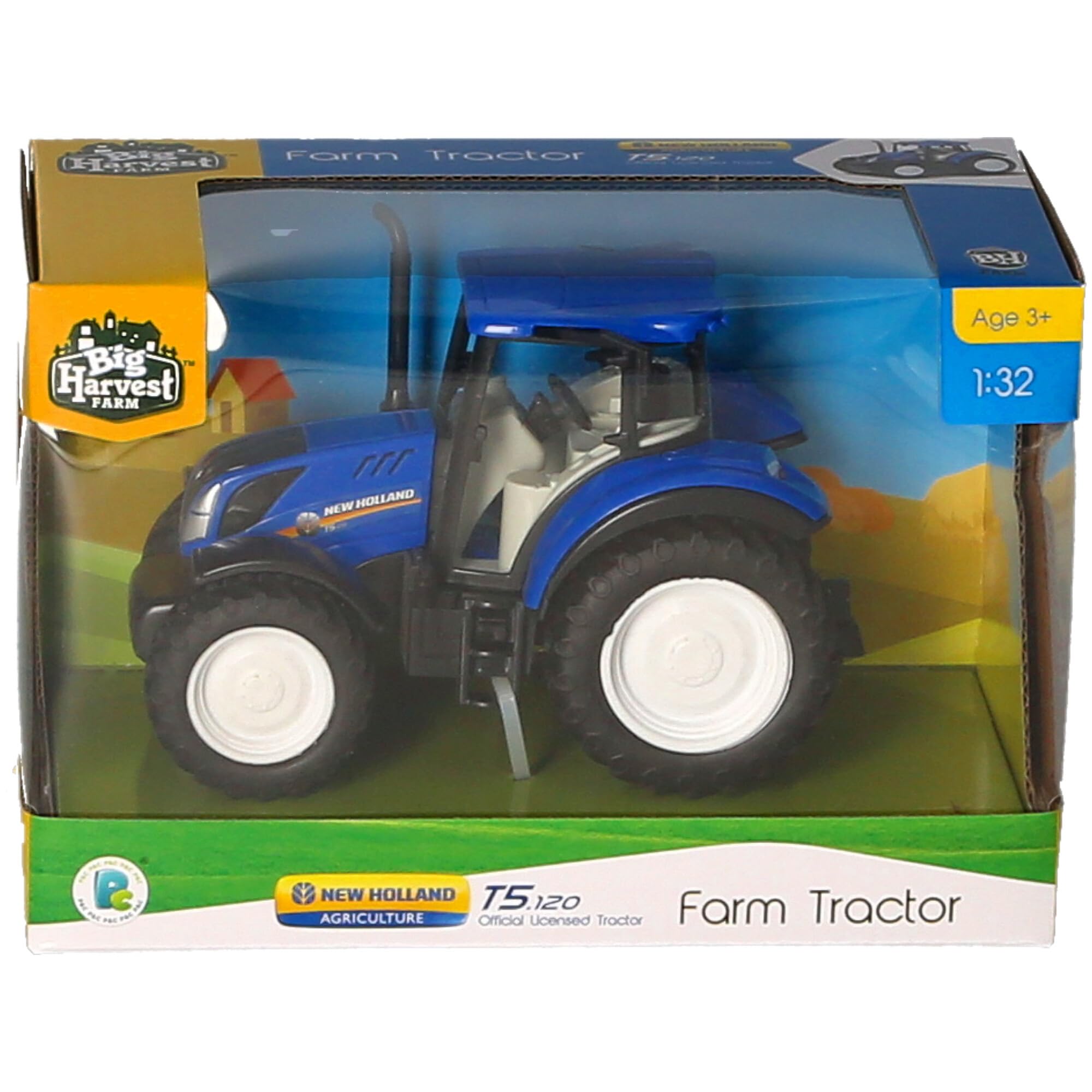 Atoz 9700 New Holland T5.120 Tractor 1:32 Scale - Blue Die-Cast Farm Vehicle for Kids 3+