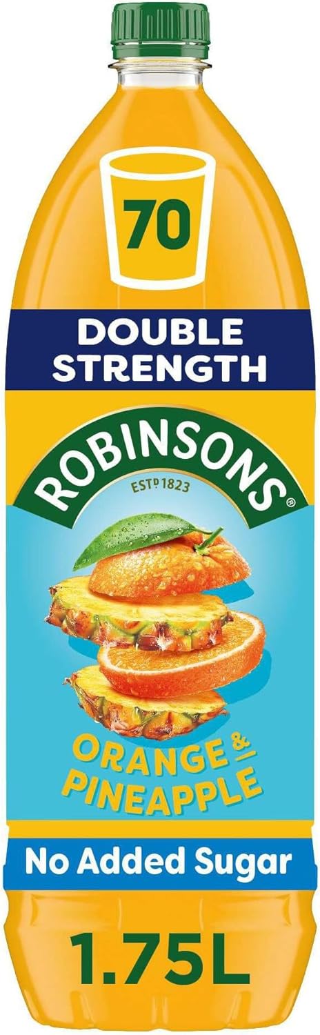 Robinsons Doppelt Stark Orange & Ananas Fruchtsaftgetränk ohne Zuckerzusatz 1,75L