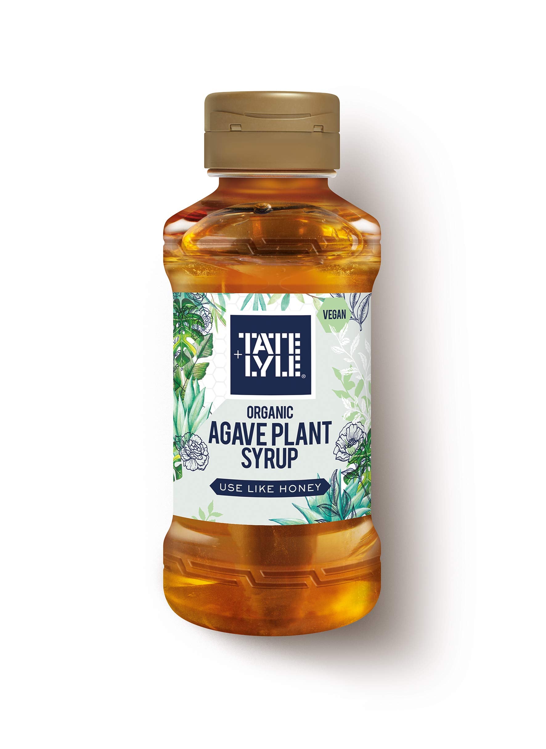 Tate & Lyle Organic Agave Plant Syrup, 325g - Vegan Sweetener for Baking, Beverages & Cooking