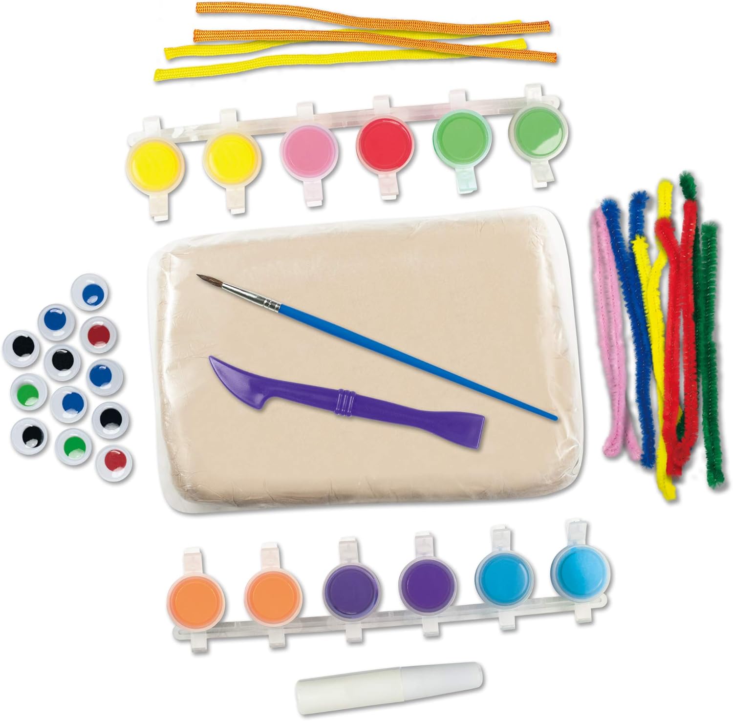 Galt Tier-Töpfer-Bastelset – 6 lustige Tontiere zum Basteln und Bemalen, ab 6 Jahren