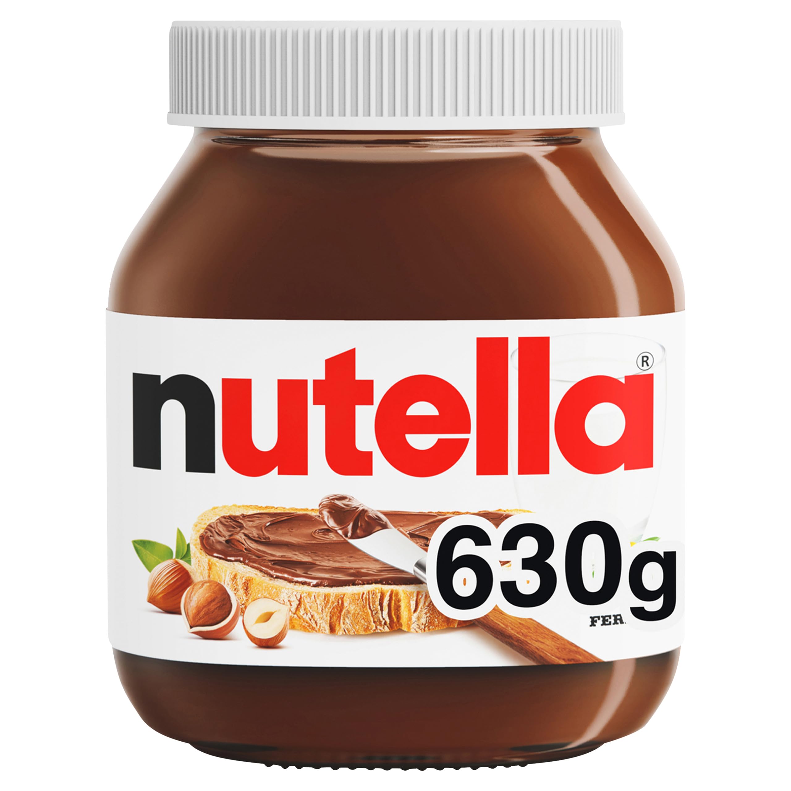 Nutella Haselnussaufstrich mit Kakao, 630g