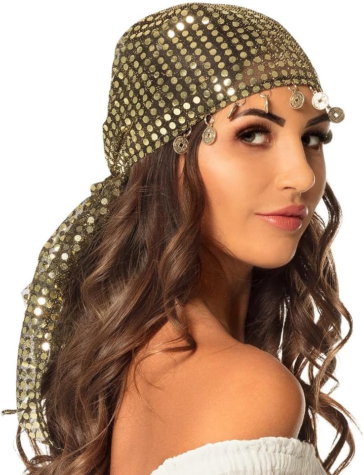 Boland Gypsy Coin Headscarf or Coin Belt - Belly Dancer Fancy Dress Accessory