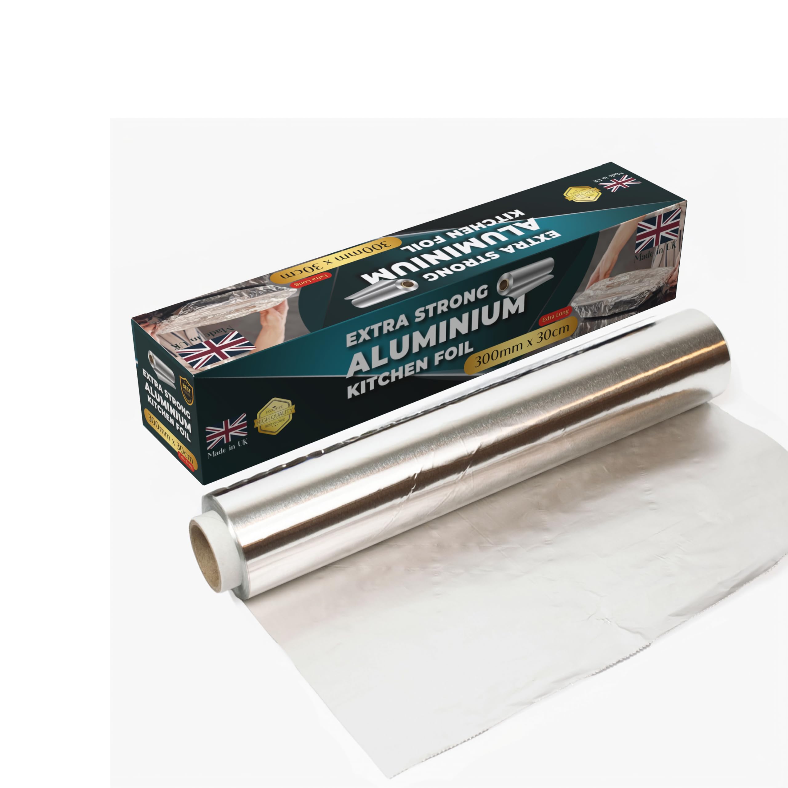 STERLING PRODUCTS 30m Extra Long Heavy Duty Aluminum Foil Roll - 30cm Width