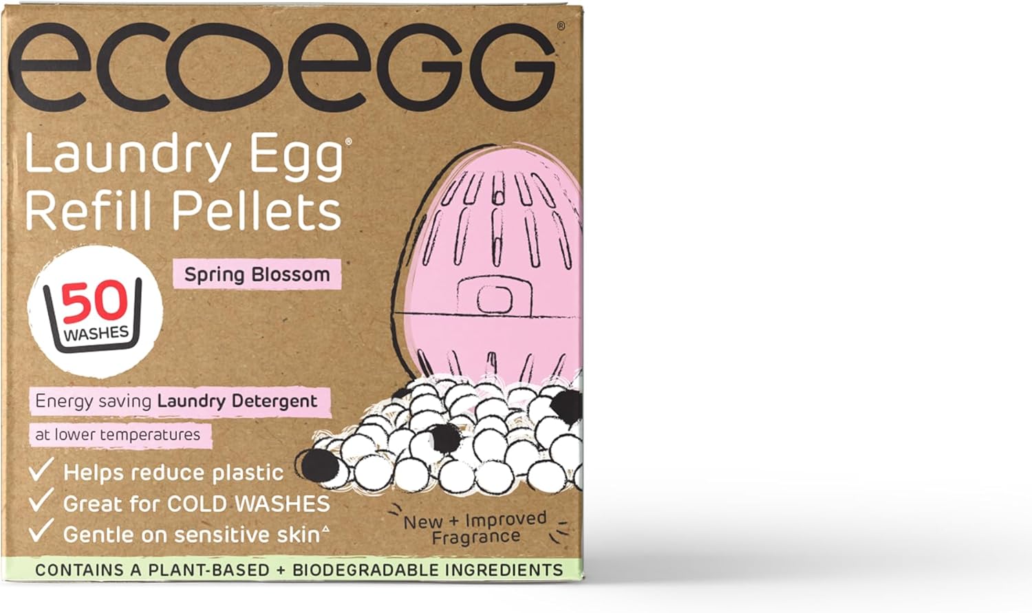 Ecoegg – Laundry Egg Nachfüllpellets, Ersatz für Waschmittel und Weichspüler