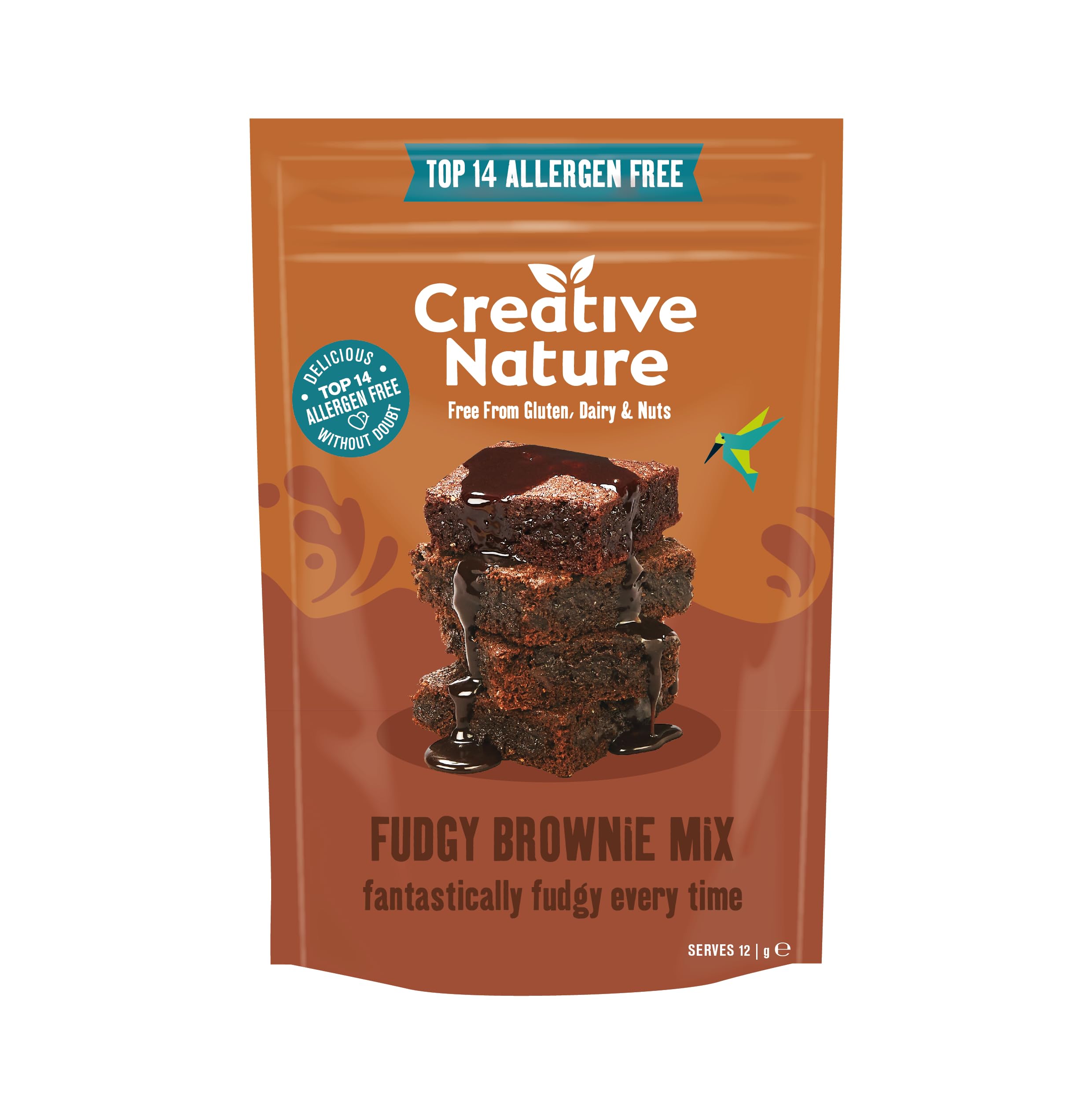 Creative Nature Chia & Cacao Brownie Mix - Gluten-Free, Allergen-Free Baking Mix 250g