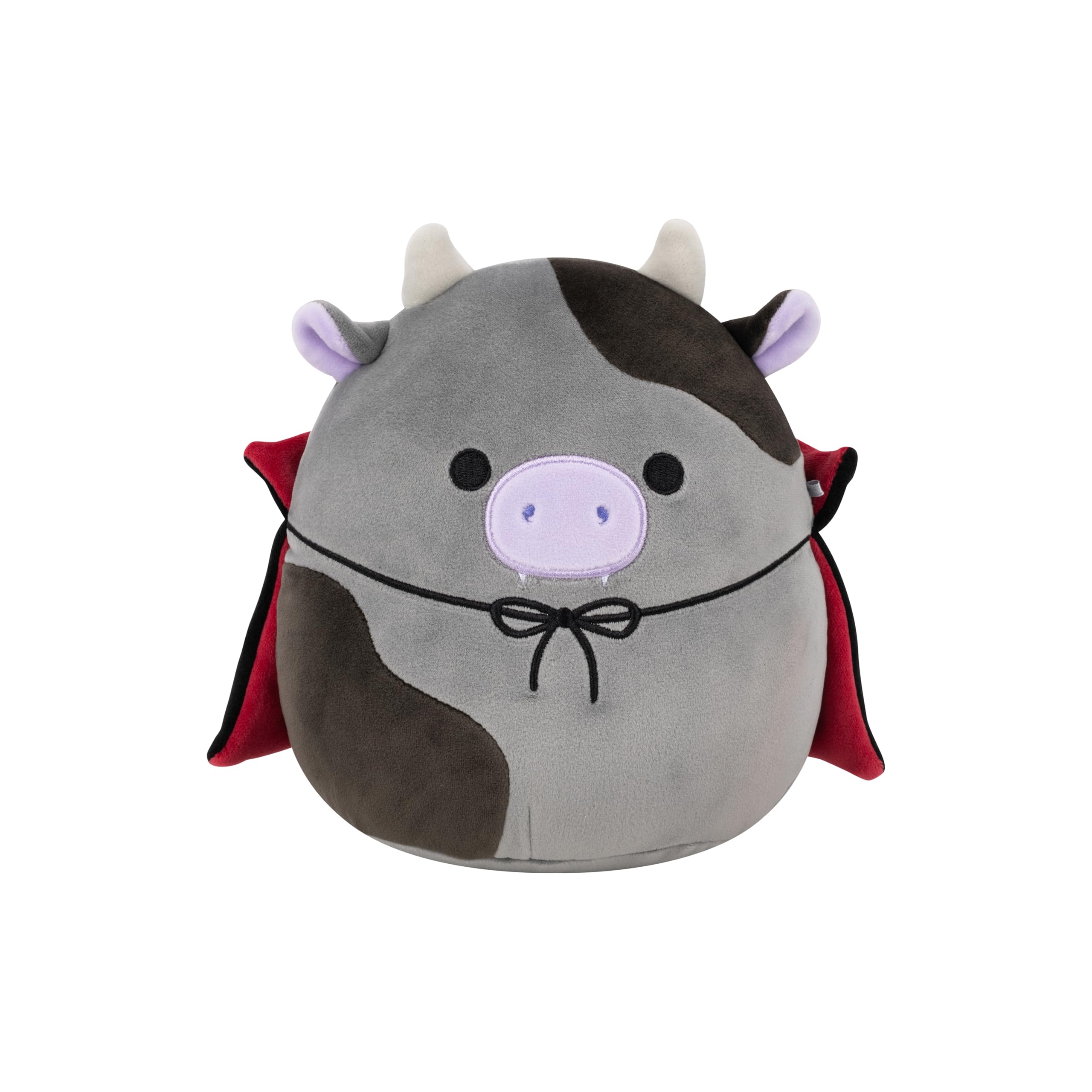 Squishmallows Bridgette the Grey and Black Cow - 7.5-Inch Halloween Plush Toy