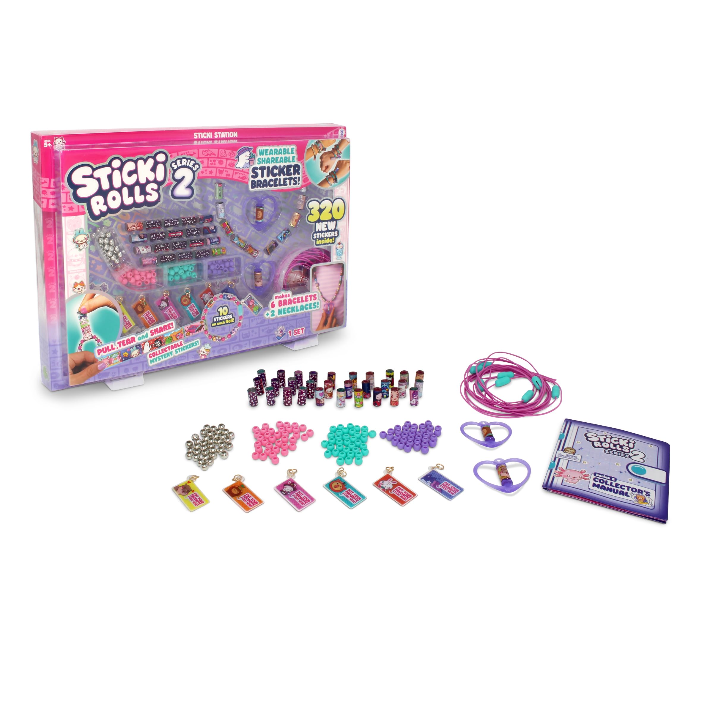 Sky Castle Sticki Rolls Series 2 - Sticki Station S2 Wearable & Shareable Sticker Craft Kit