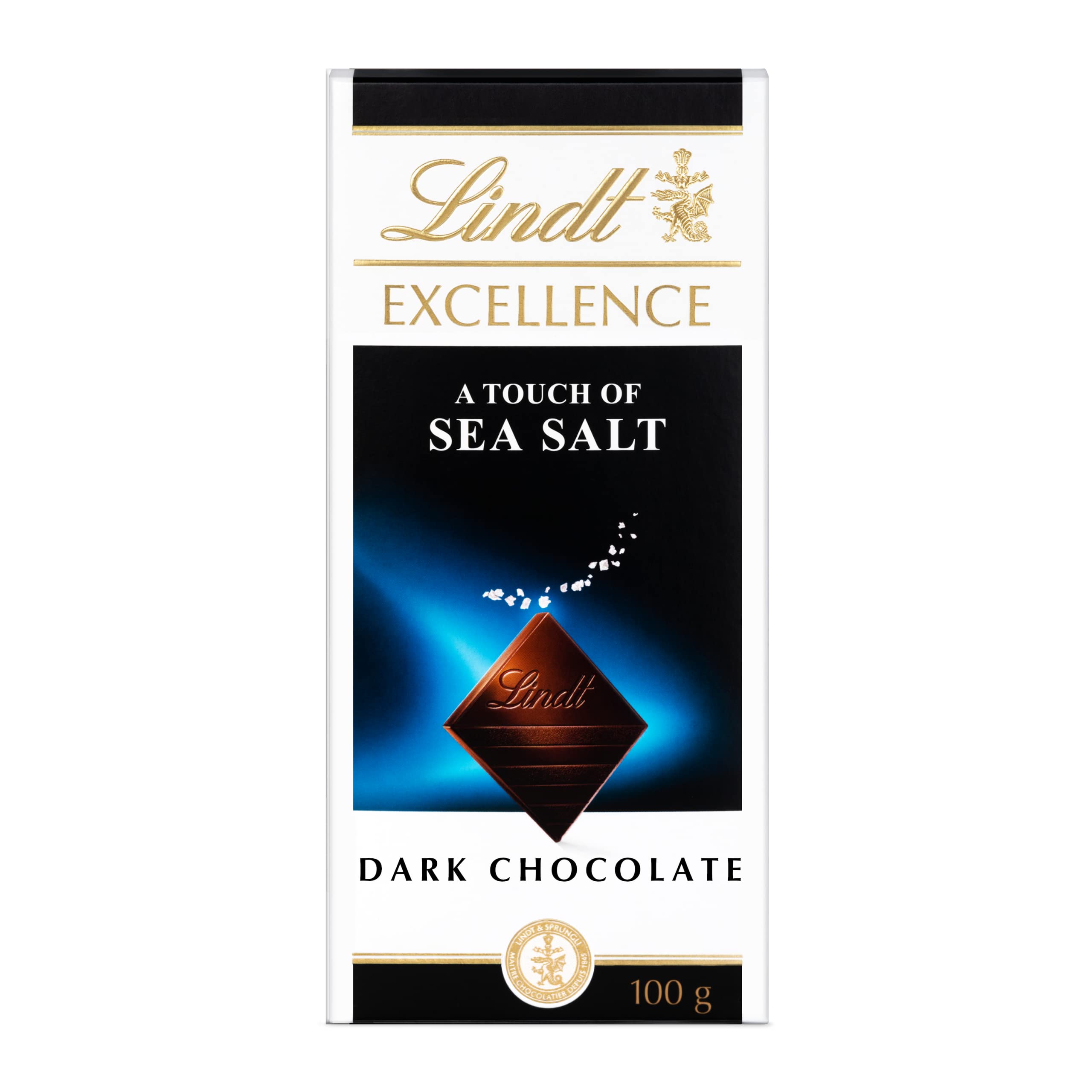 Lindt Excellence Dark Sea Salt Chocolate Bar, 100g
