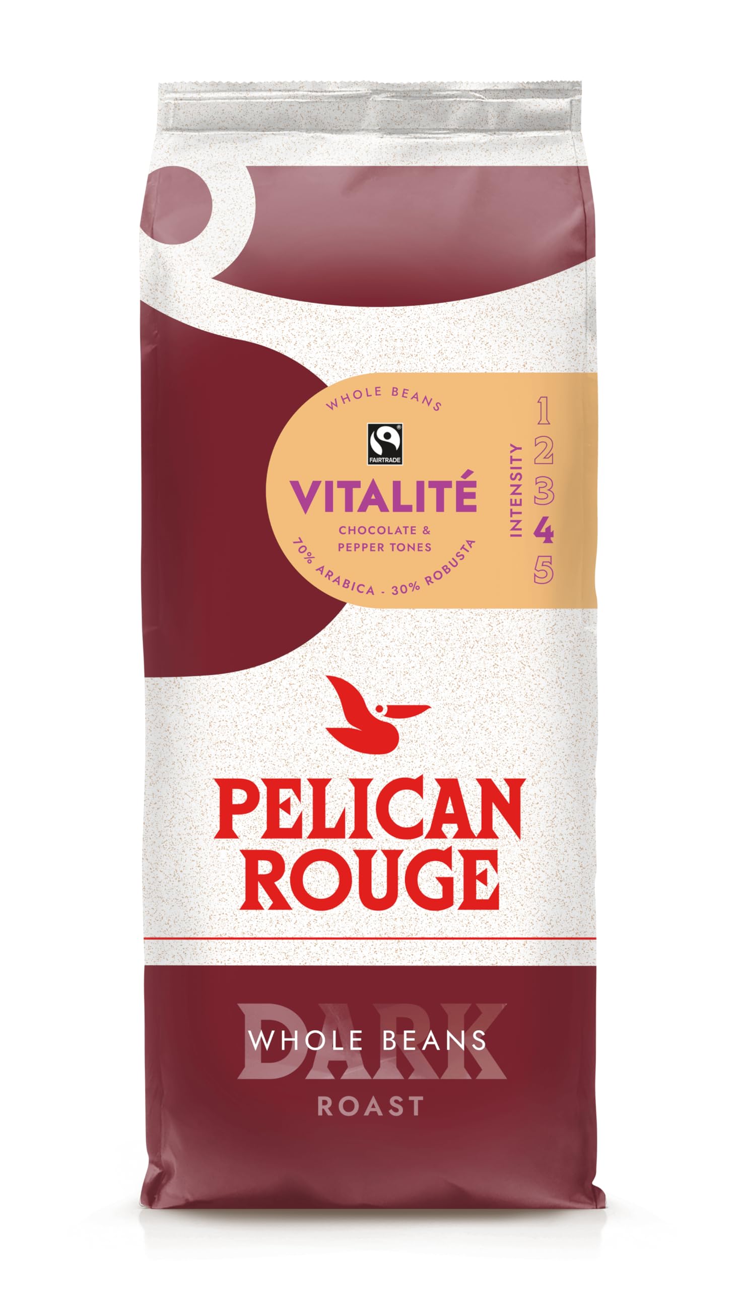 Pelican Rouge VITALITE Whole Dark Roasted Coffee Beans | 70% Arabica, 30% Robusta