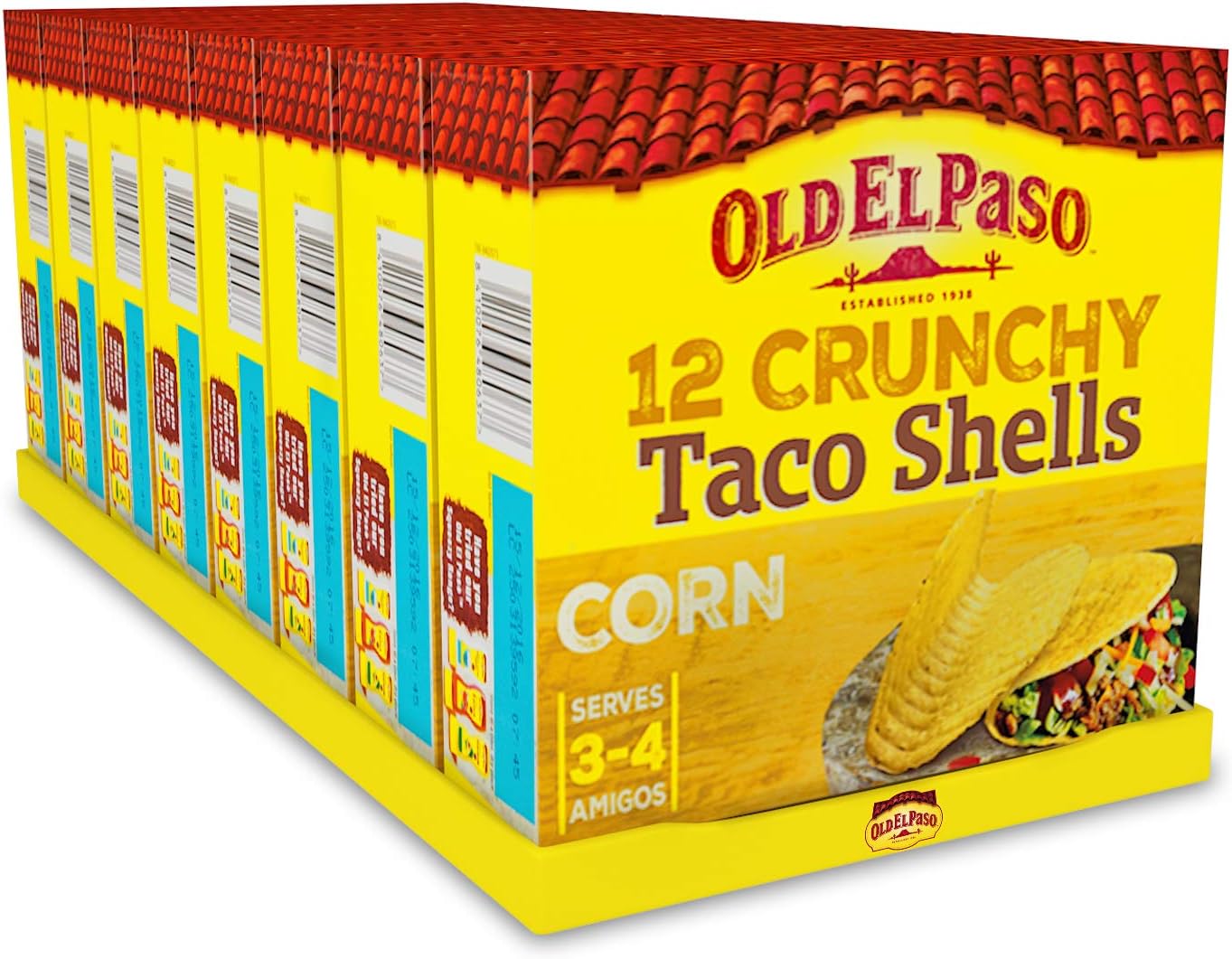 Old El Paso Original Harte und knusprige Taco-Schalen, 156 g (8er-Packung)