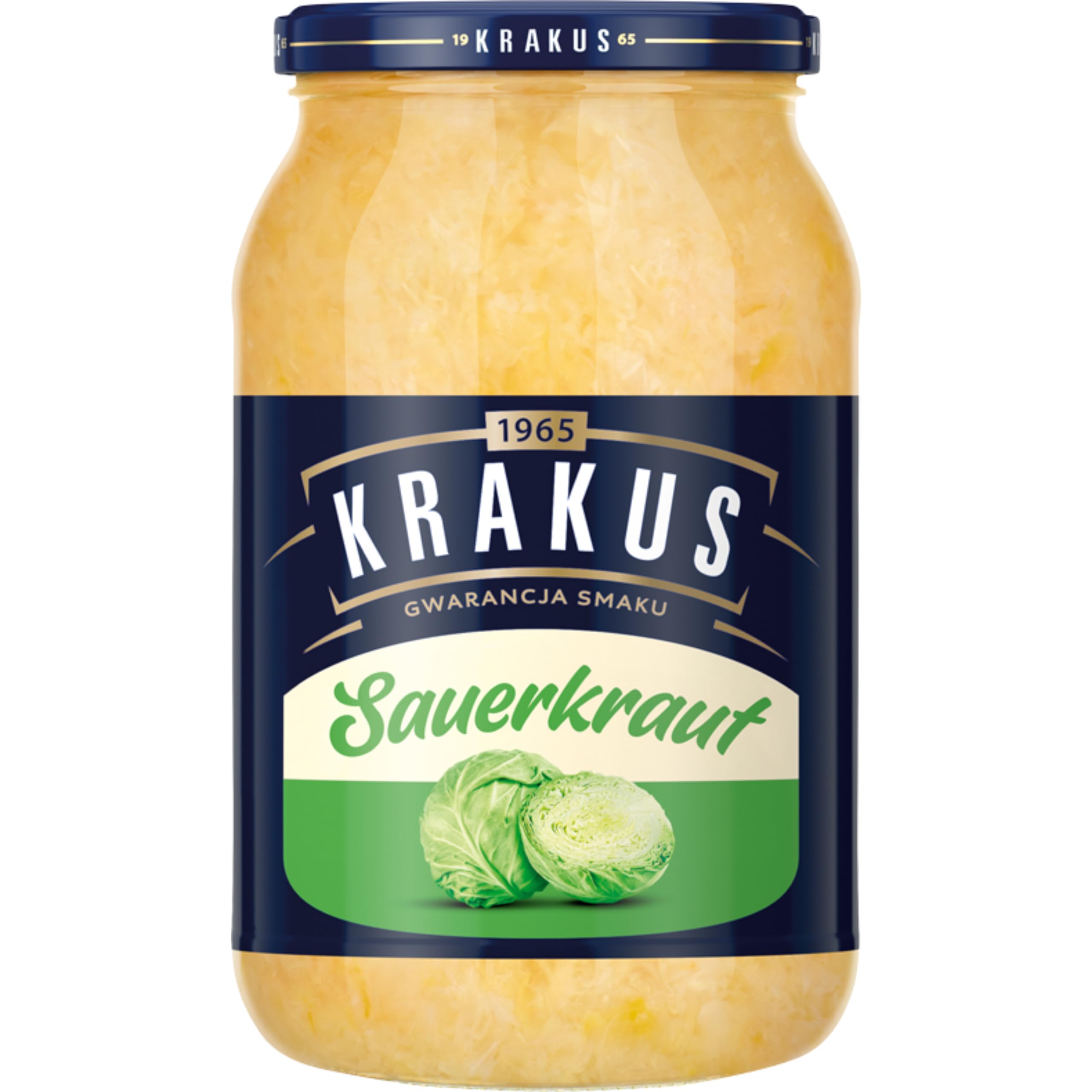 Krakus Sauerkraut 900g - Natürlich fermentiertes knackiges & würziges Sauerkraut