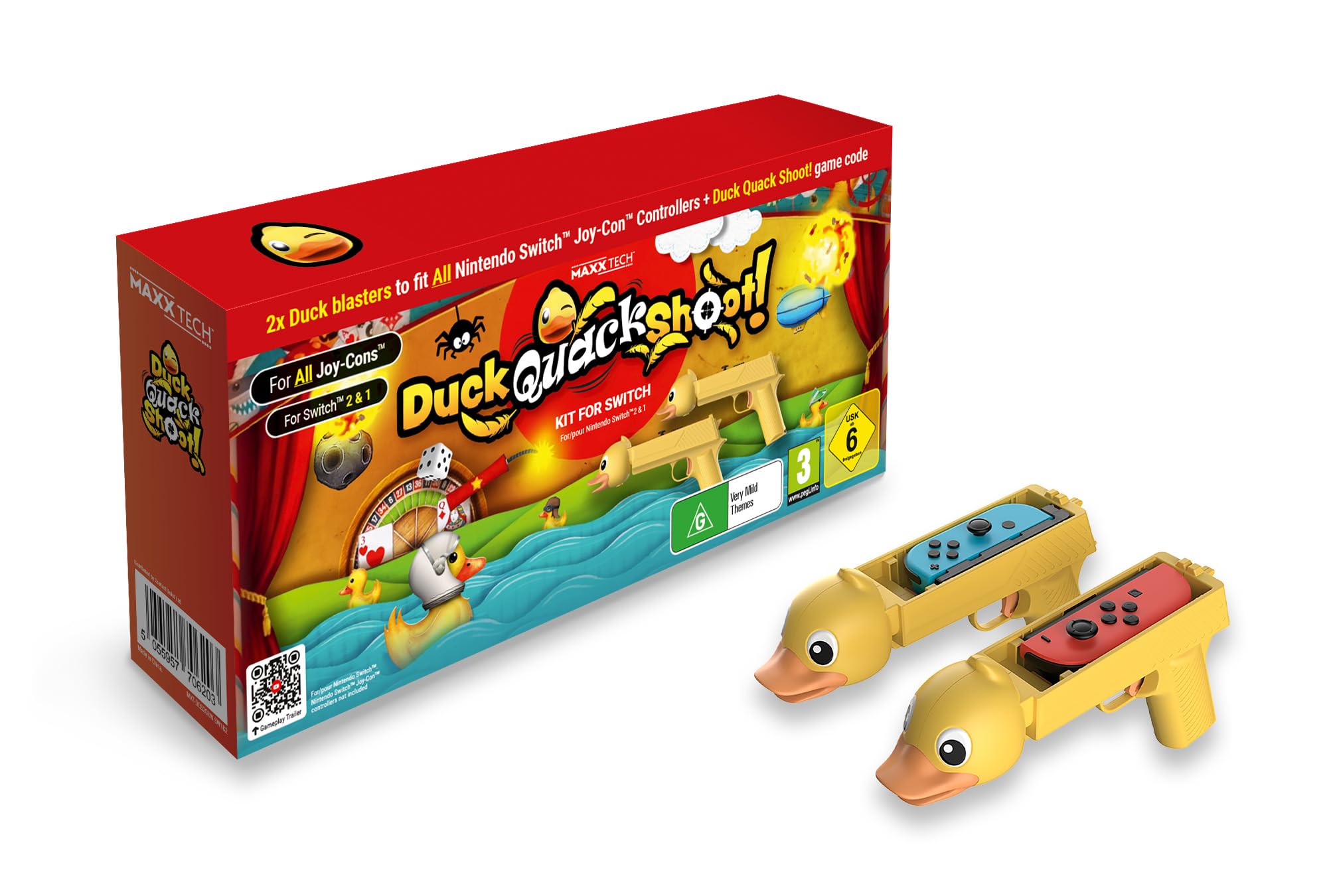 Duck, Quack, Shoot! - Nintendo Switch Blaster Kit with Game Code