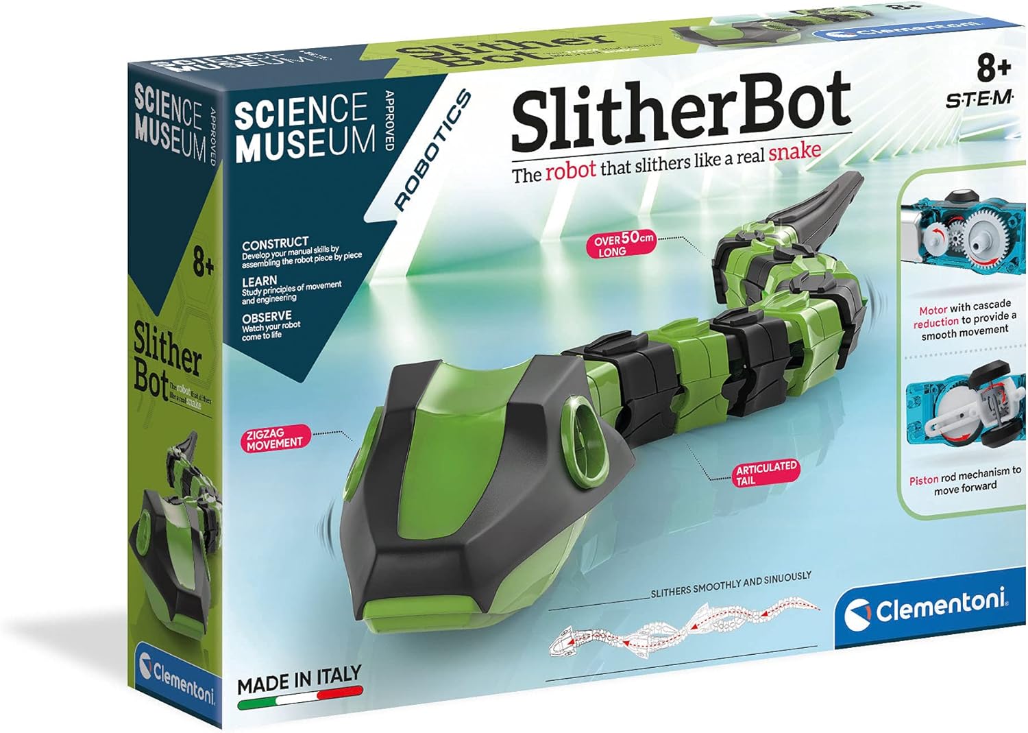 Clementoni Slither Bot – Schlangenroboter zum Bauen und Spielen für Kinder ab 8 Jahren