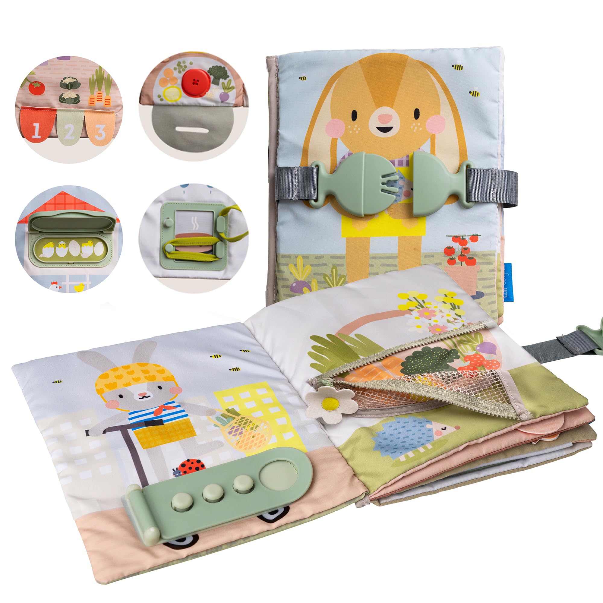 Taf Toys My First Busy Book - 12 Montessori Activities for Toddlers 18m+