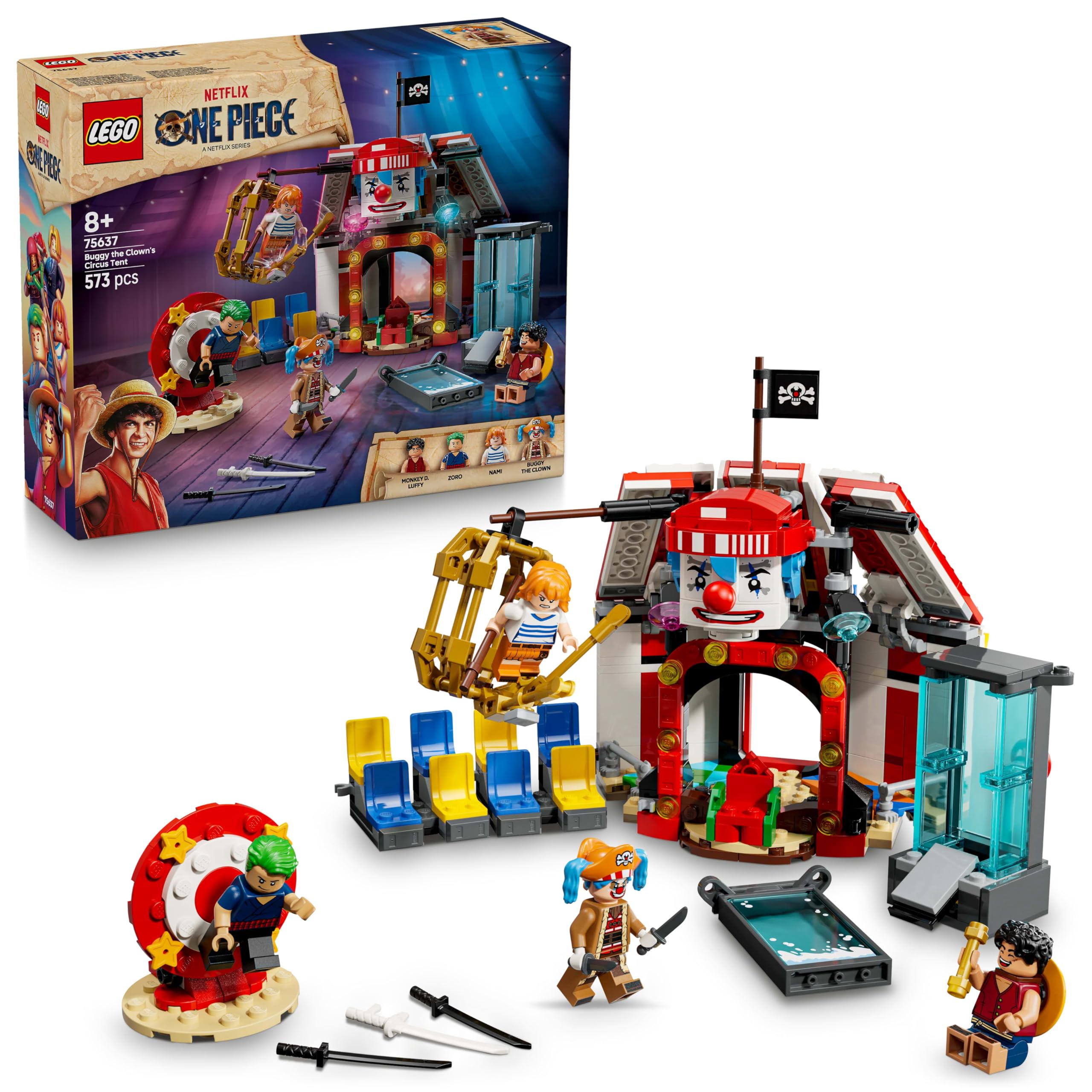 LEGO ONE PIECE Buggy the Clown's Circus Tent - Interactive Building Set for Ages 8+