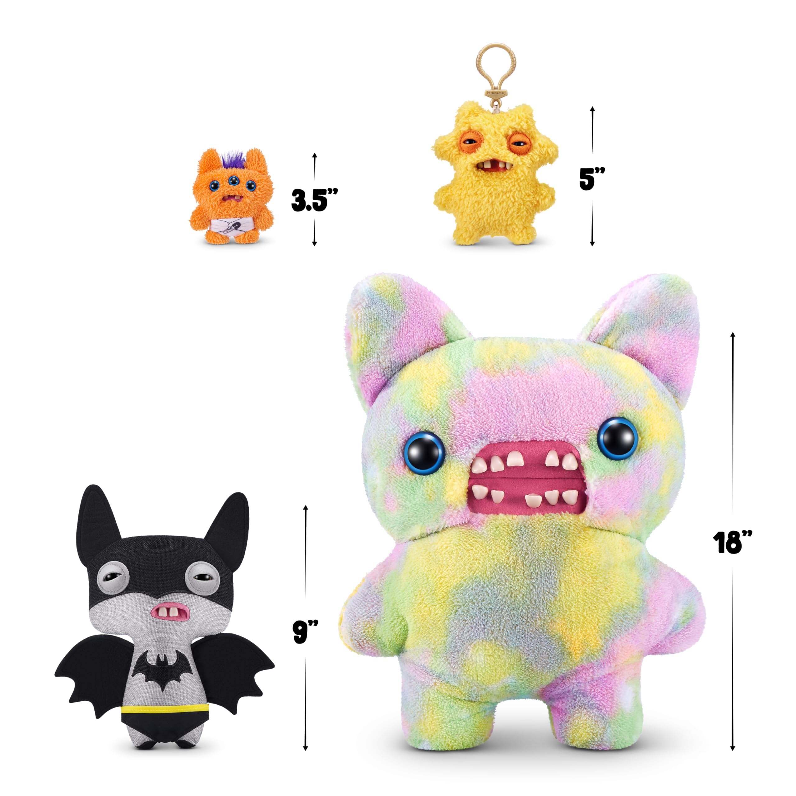 Fuggler x DC 9-inch Batman Plush Toy - Soft Ugly Monster Doll for Kids & Adults