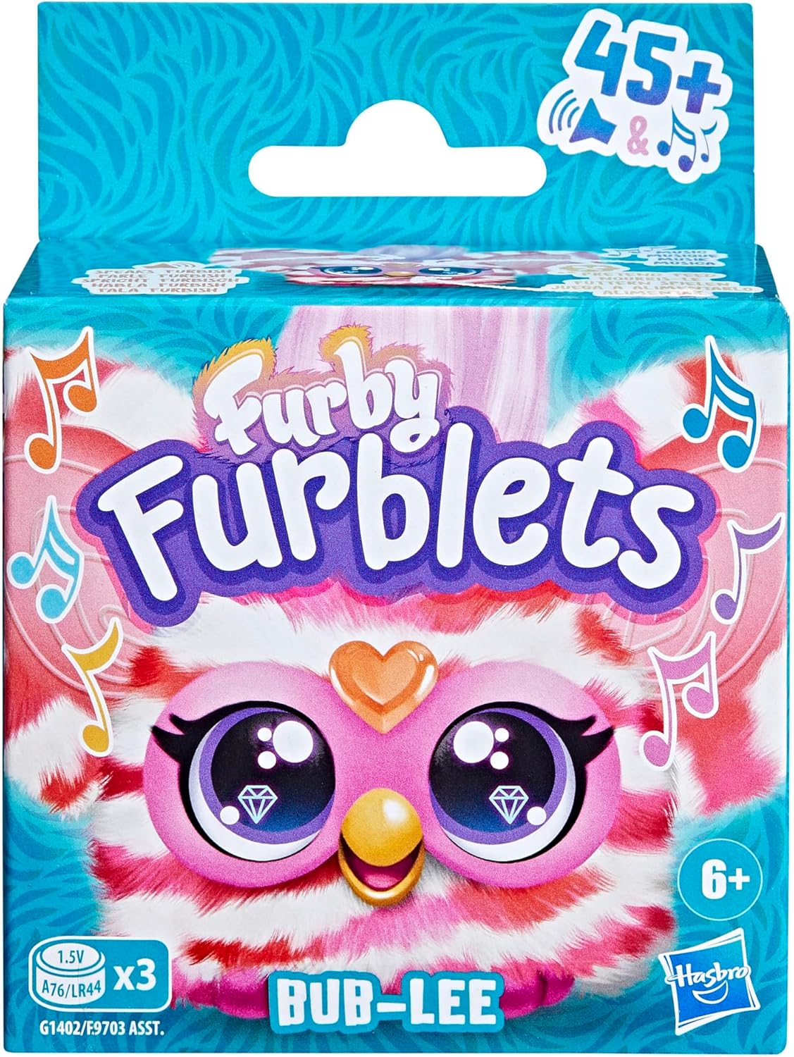 Furby Bub-Lee K-Pop Mini Elektronisches Plüschtier mit Sound und Schlüsselanhänger