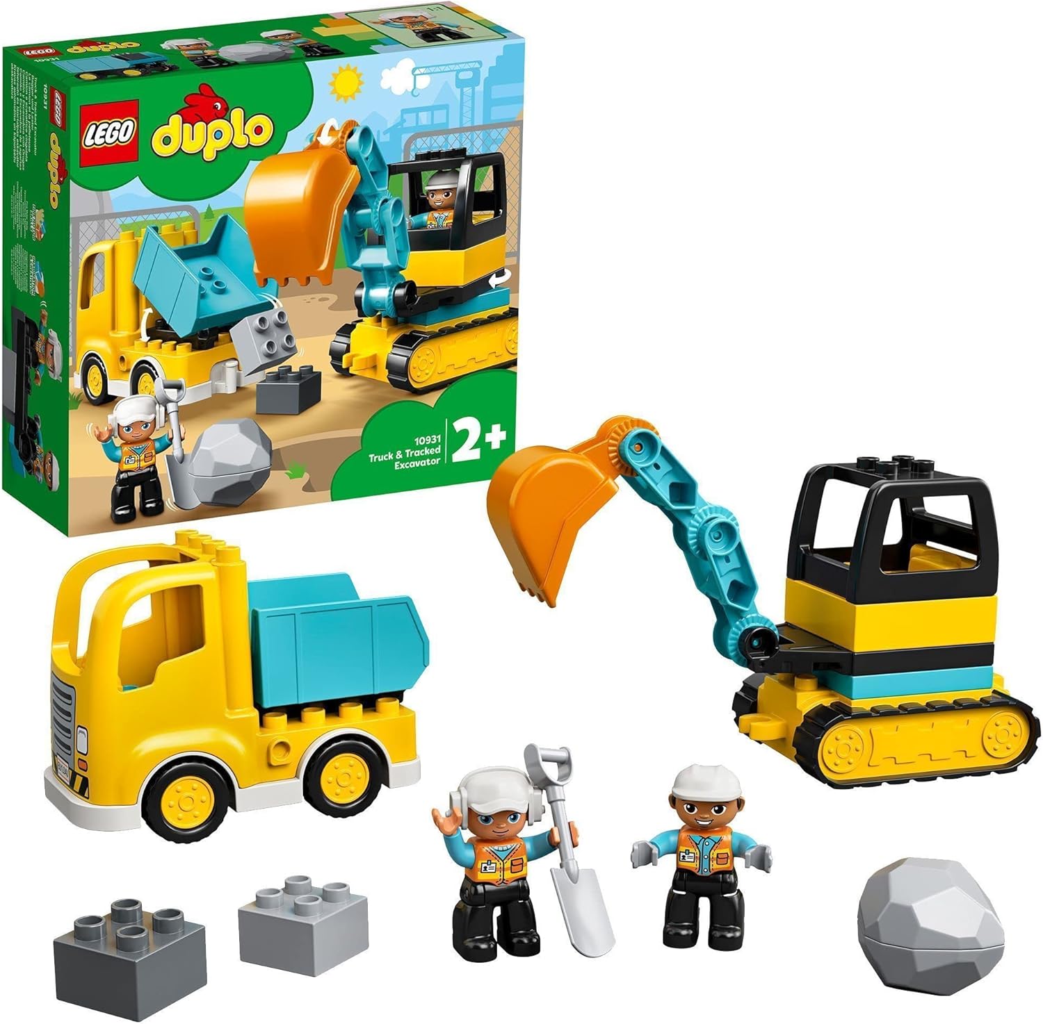 LEGO DUPLO Town Bau-Spielset mit LKW und Kettenbagger für Kleinkinder ab 2 Jahren
