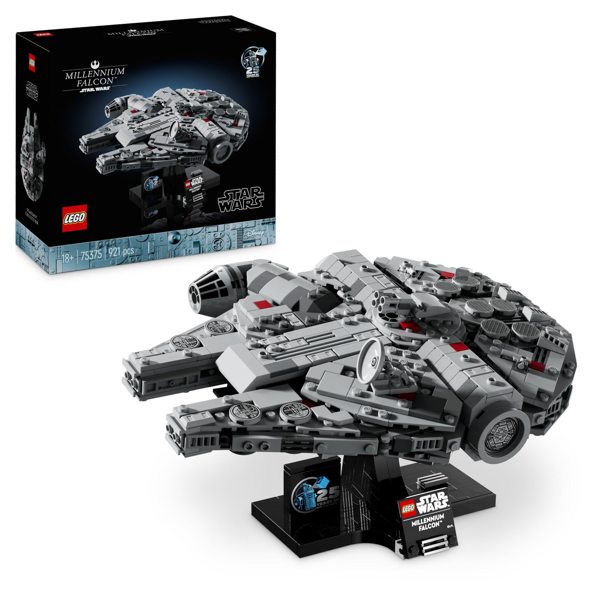 LEGO 75375 Millennium Falcon Modellbauset – Star Wars-Sammelfahrzeug für Erwachsene
