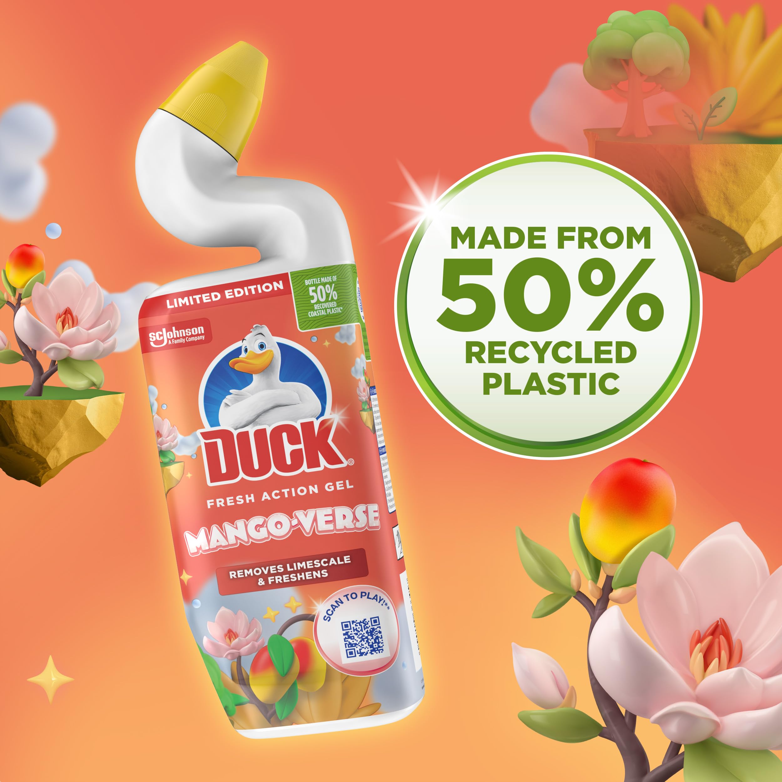 Duck - Deep Action Gel Toilet Cleaner Liquid with Mango Verse Fragrance