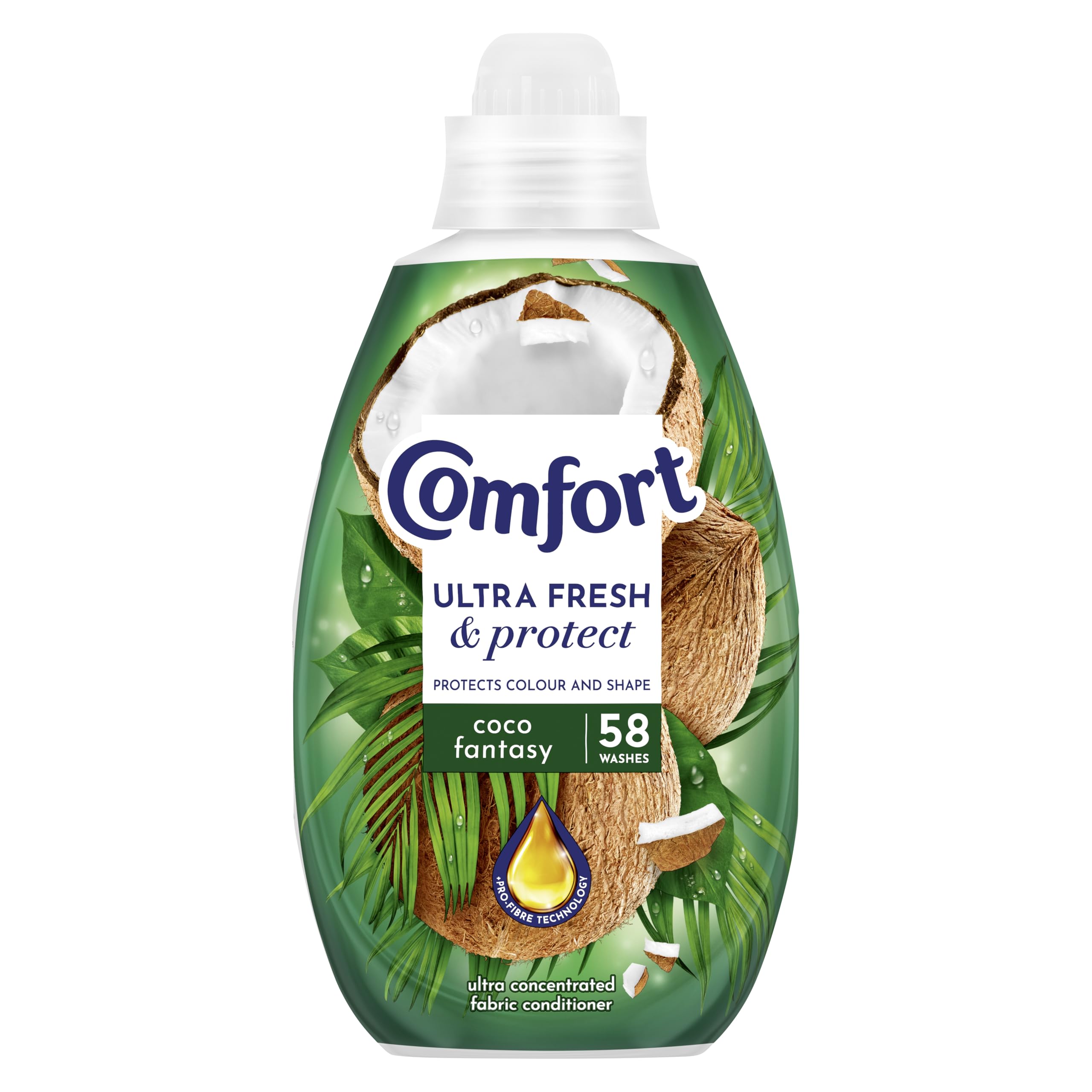 Comfort Ultra Fresh & Protect Coco Fantasy Fabric Conditioner - Liquid Fabric Softener