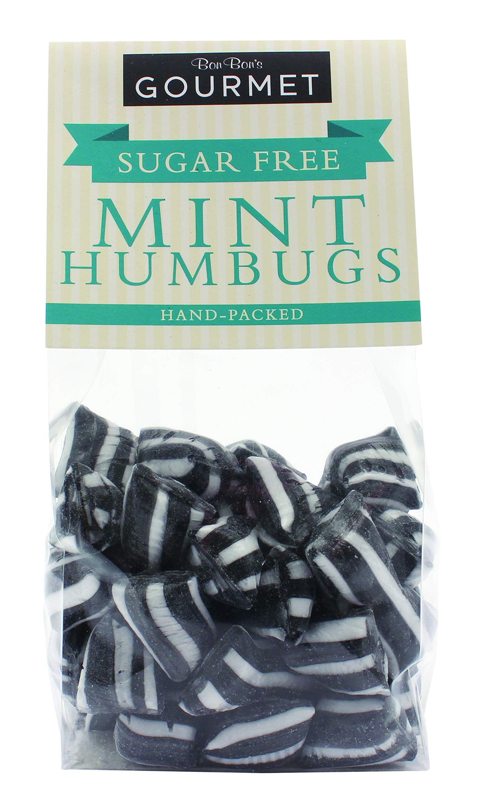 Bon Bons Zuckerfreie Mint Humbugs - Traditionelle Bonbons 160 g