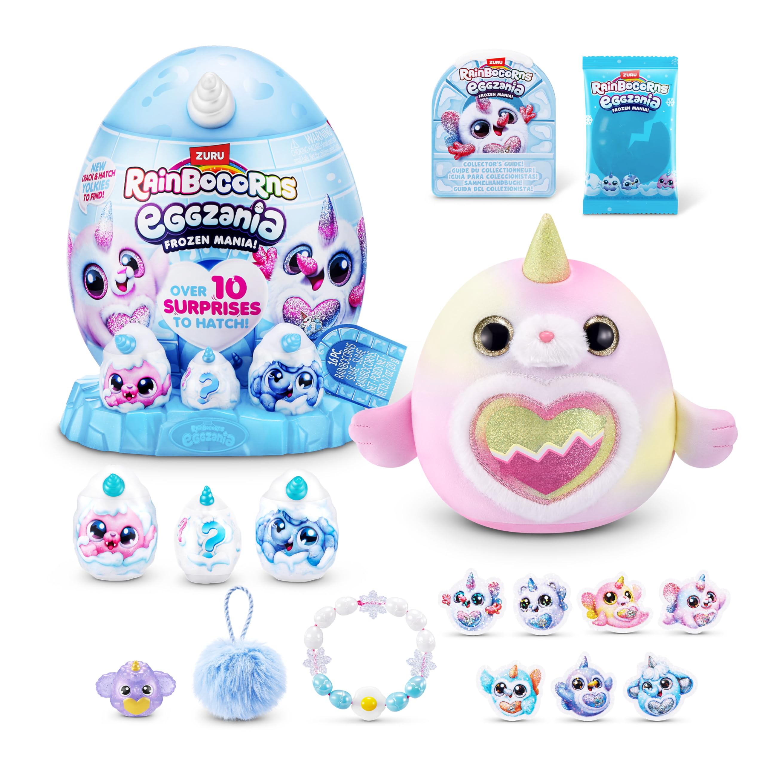 Rainbocorns Eggzania Frozen Mania by ZURU - Collectible Plush Toy for Girls 3+