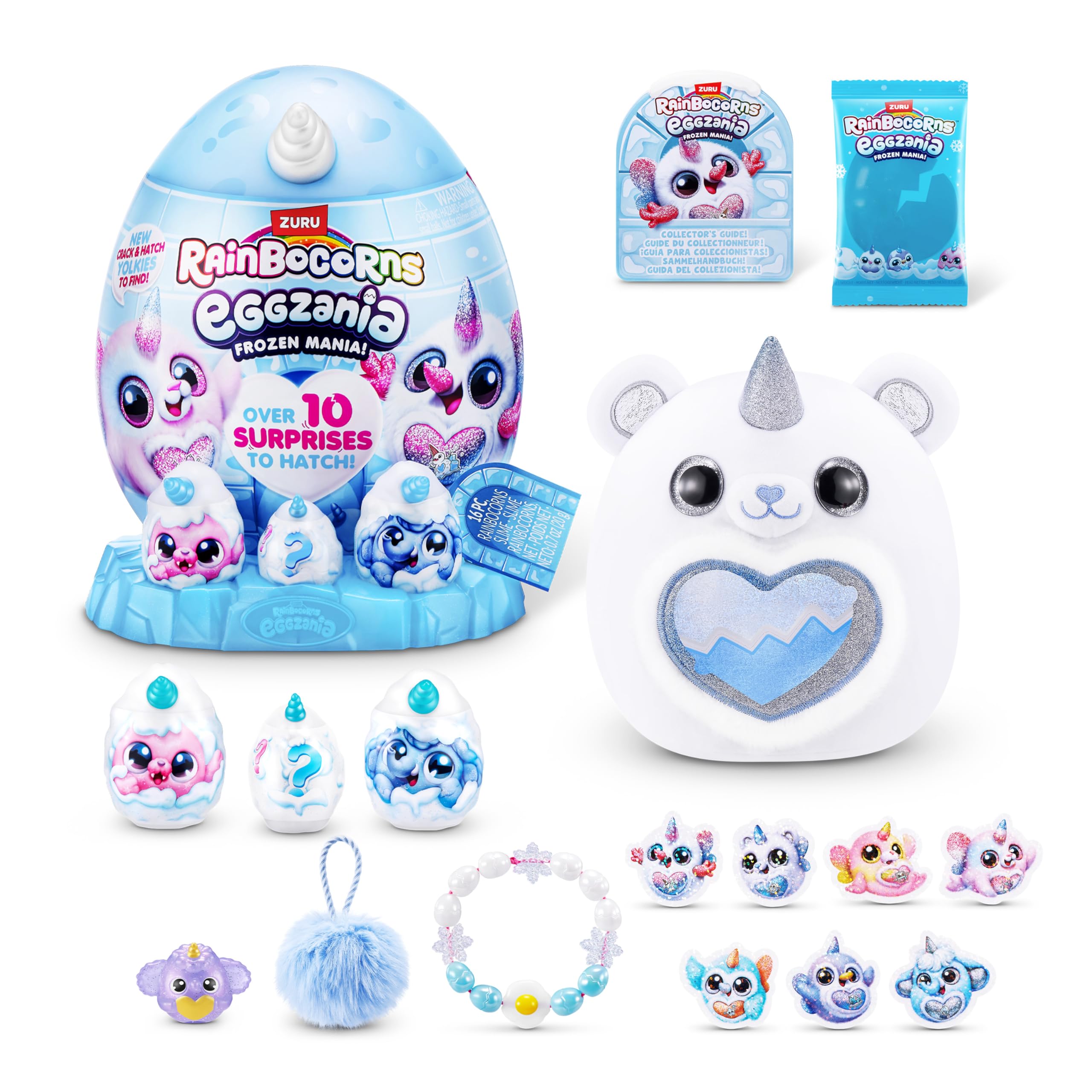 Rainbocorns Eggzania Frozen Mania by ZURU - Collectible Plush Toy for Girls 3+