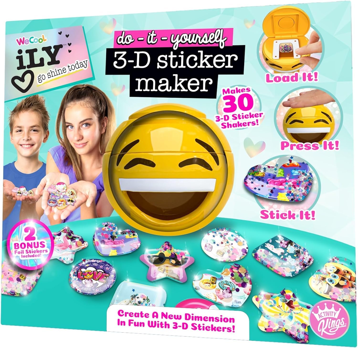 WeCool Toys ILY DIY 3D Sticker Maker - Arts & Crafts Kit for Kids Ages 6-10