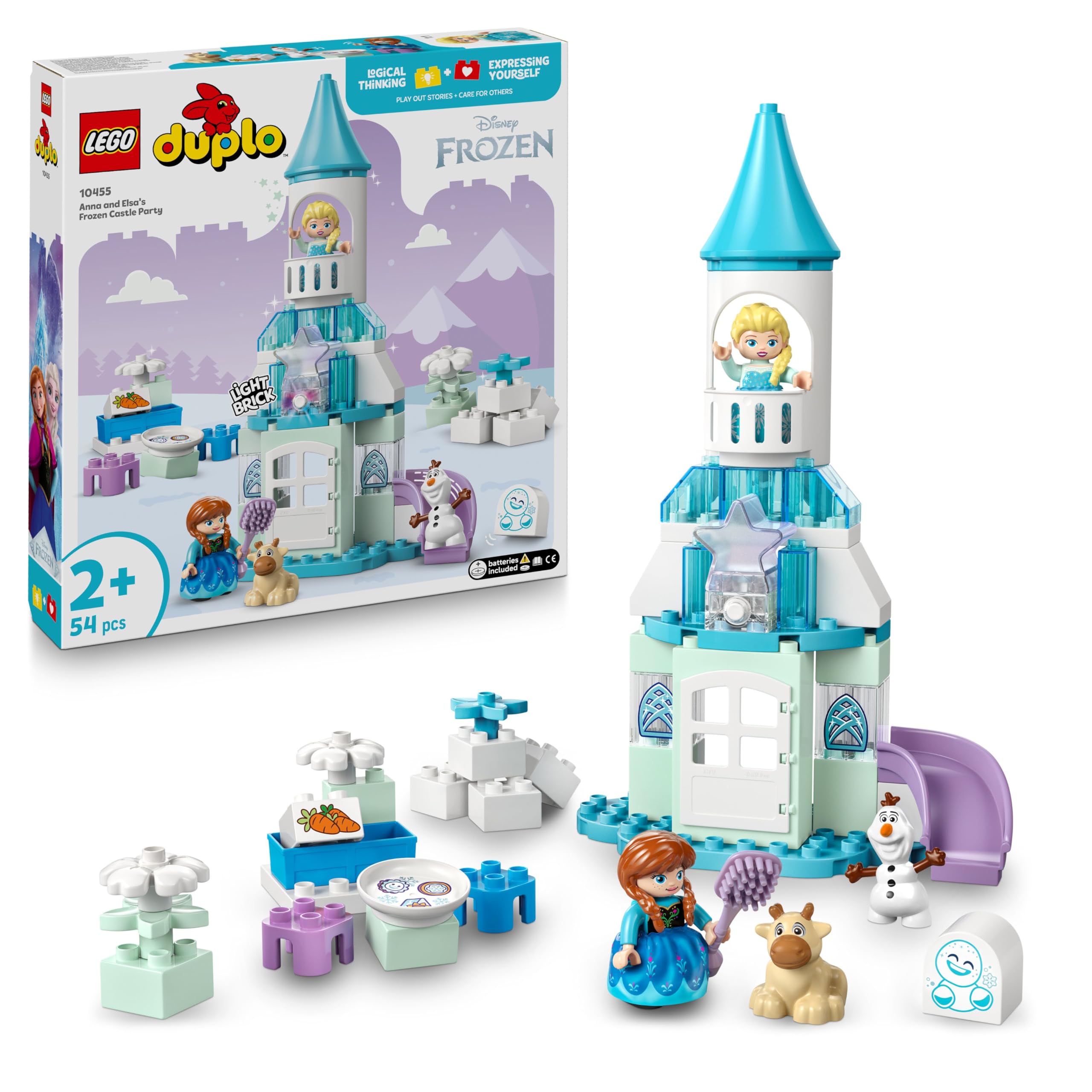 LEGO DUPLO Disney Anna and Elsa's Frozen Castle Party - Building Set for Toddlers 2+