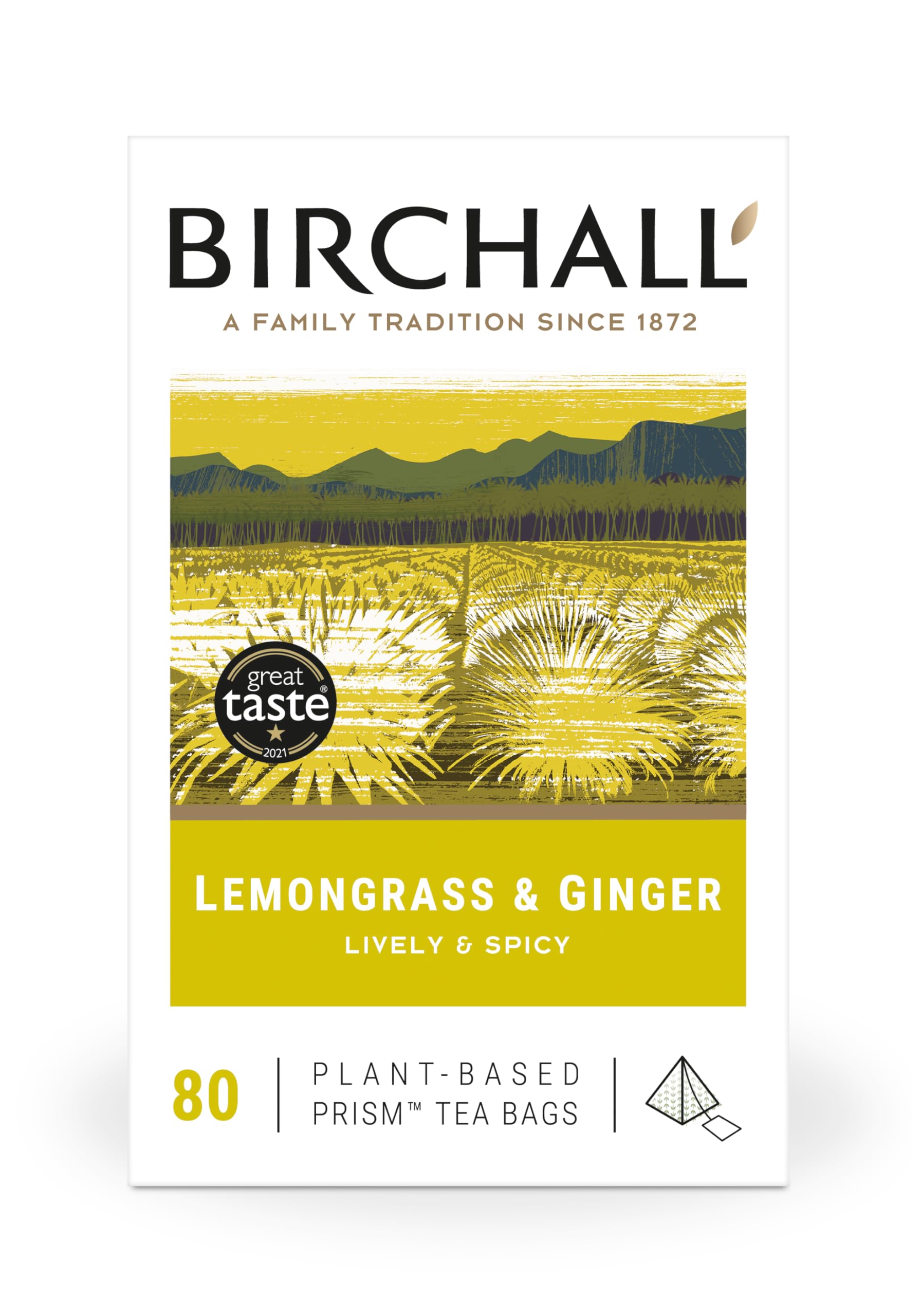 Birchall Zitronengras & Ingwer Kräutertee-Geschenkset – Koffeinfreie Teebeutel