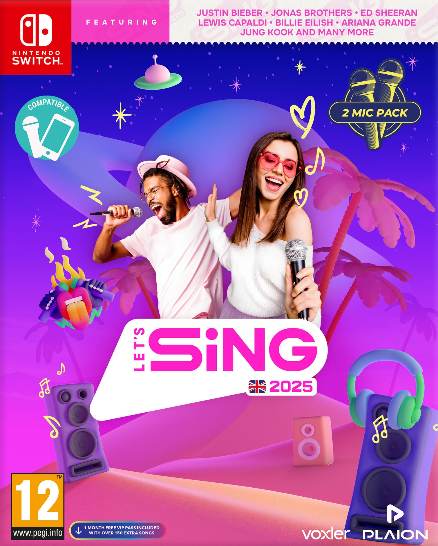 Let's Sing 2025 2 Mic Pack - Nintendo Switch UK Edition