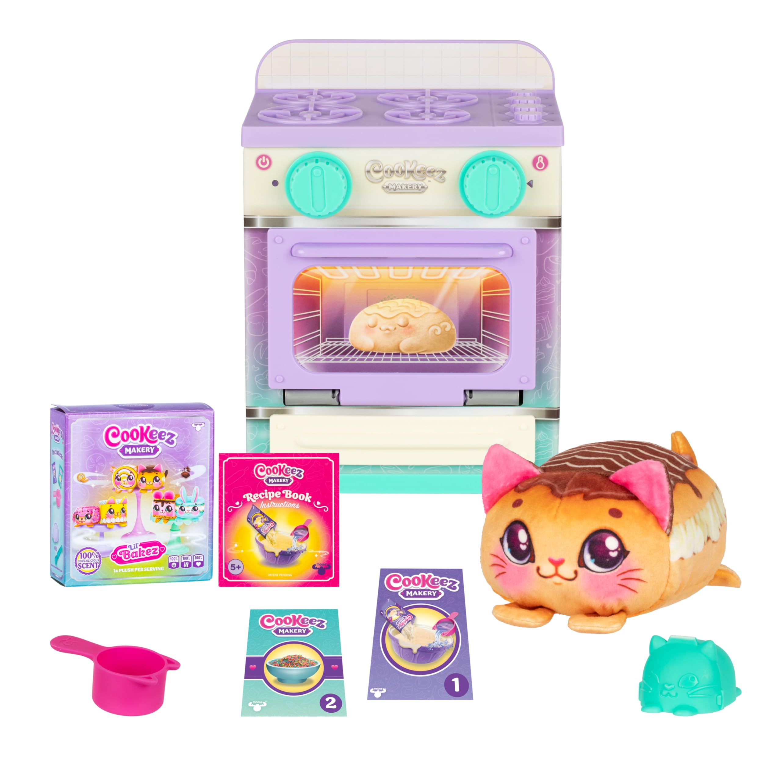 COOKEEZ MAKERY Lil" Bakez Oven - Interactive Scented Plush Baking Playset for Kids