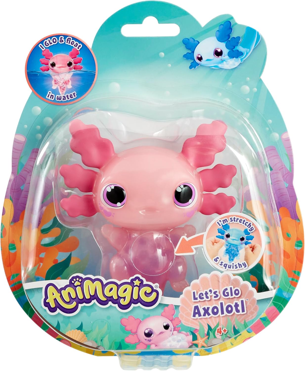 Let's Glo Axolotl - Pink Light-Up Electronic Pet Toy
