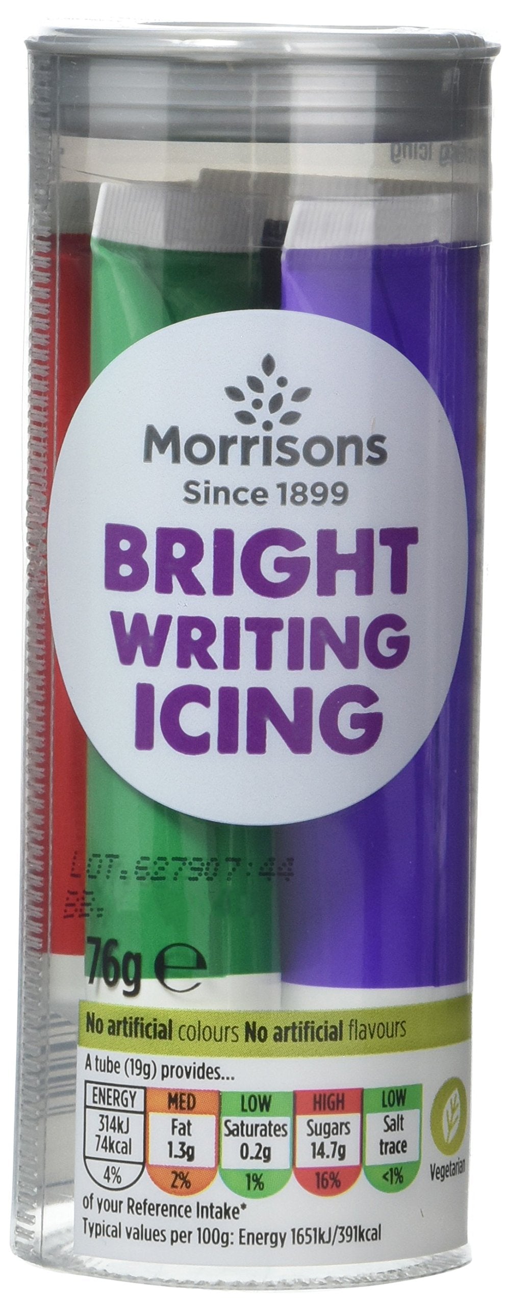 Morrisons - Colour Burst Writing Icing Tubes (Pack of 6)