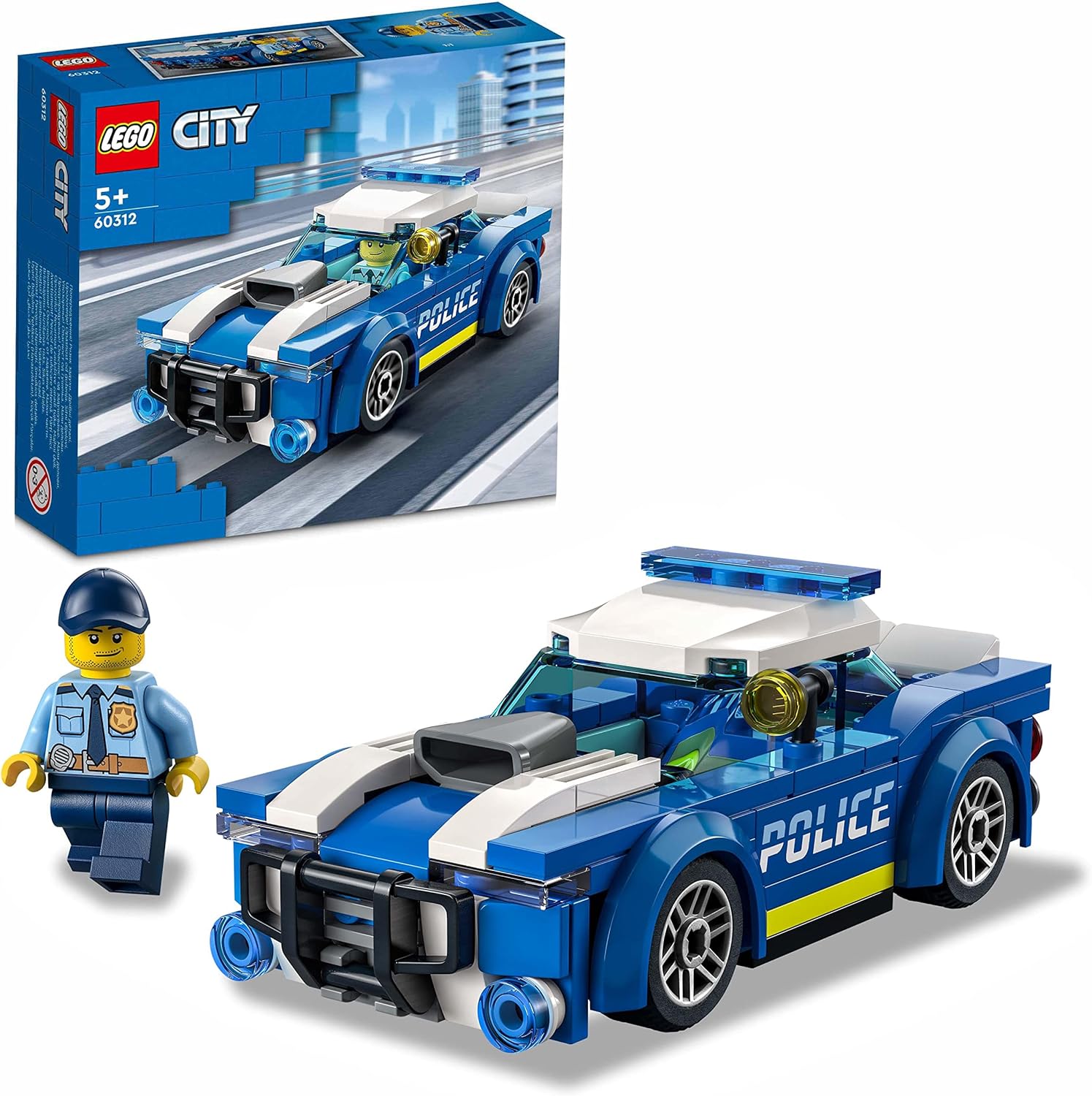 LEGO City Polizeiauto 60312 Bauset mit Polizist-Minifigur – ab 5 Jahren