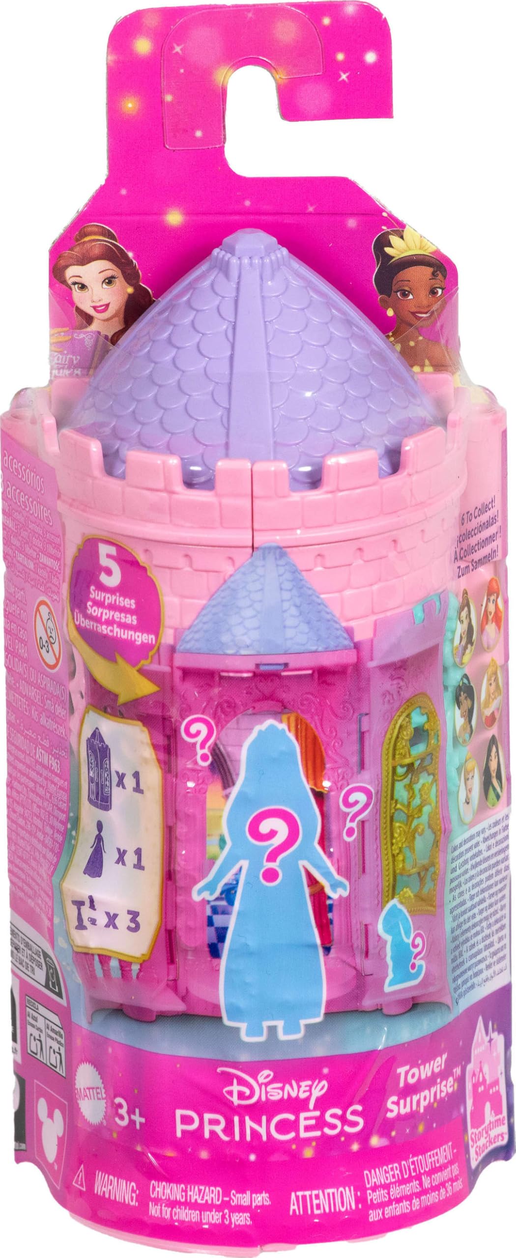 Mattel Disney Princess Tower Surprise - Stacking Playset with Mystery Doll & Accessories