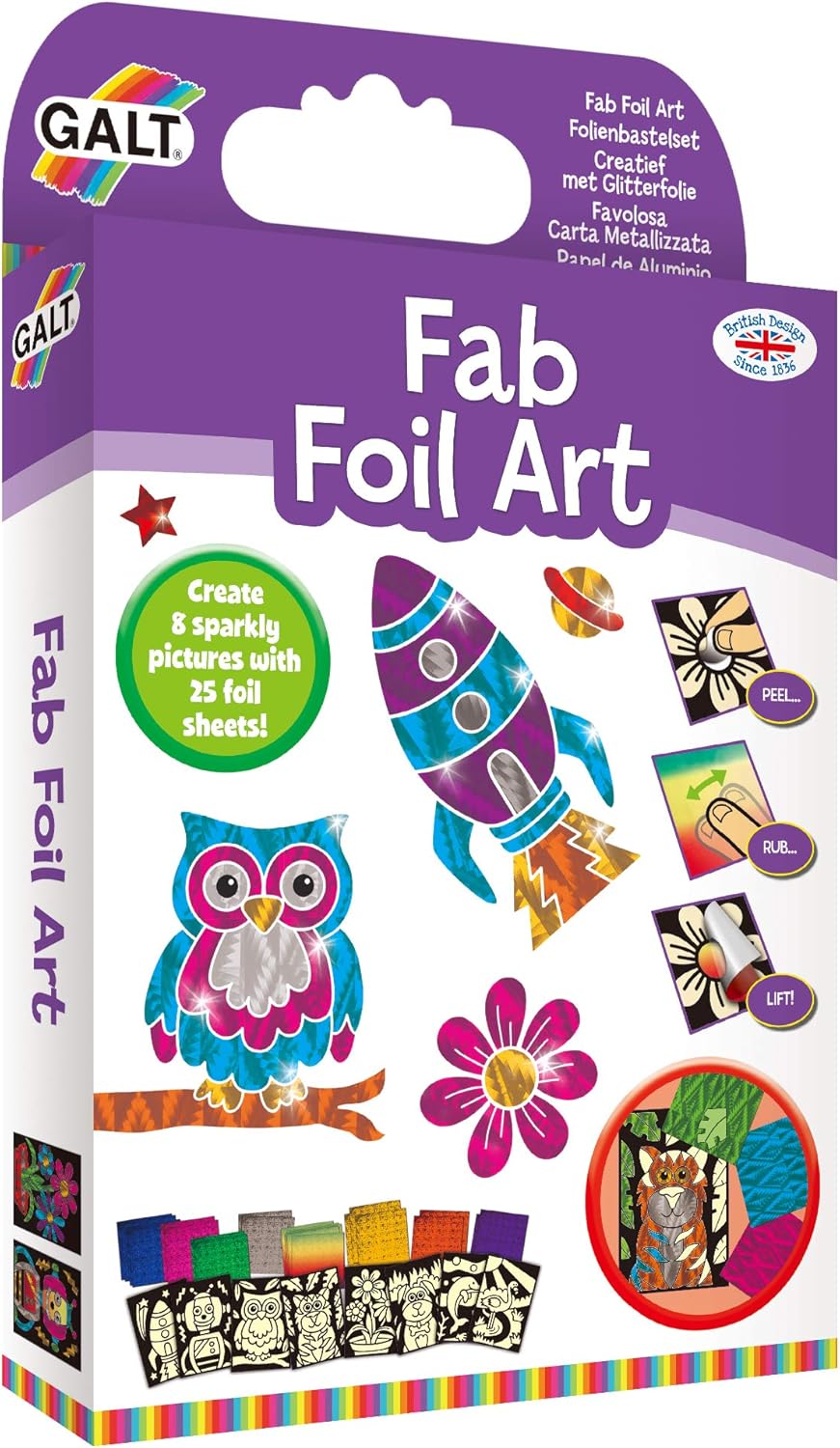 Galt Fab Folienkunst-Set – Glitzernde Bastelaktivität für Kinder ab 6 Jahren