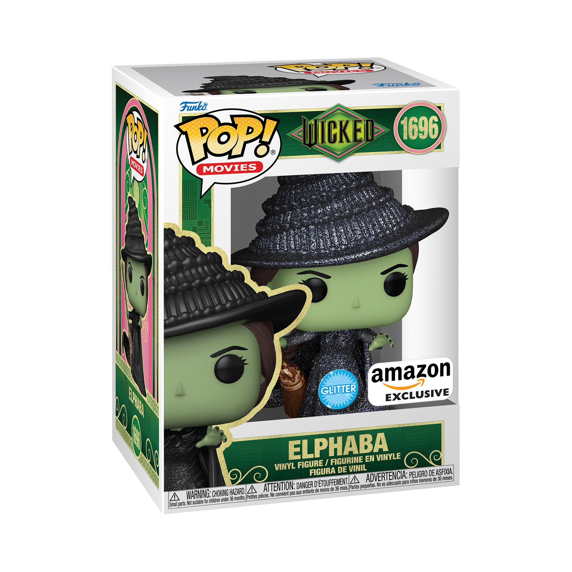 Funko Pop! Movies: Wicked - Elphaba Glitter Vinyl Figure - Amazon Exclusive